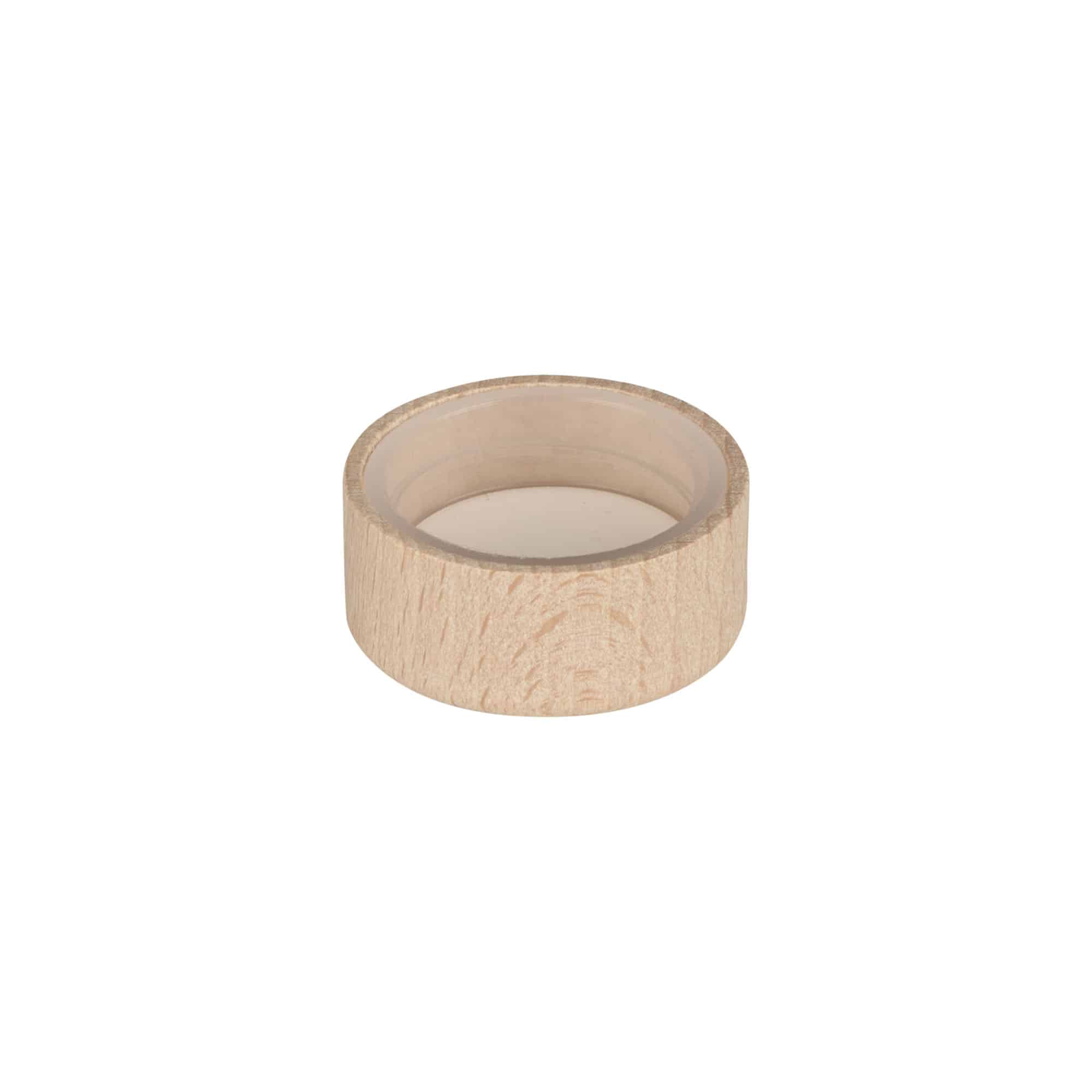 Bouchon à vis, bois, beige, pour goulot : GPI 28/400