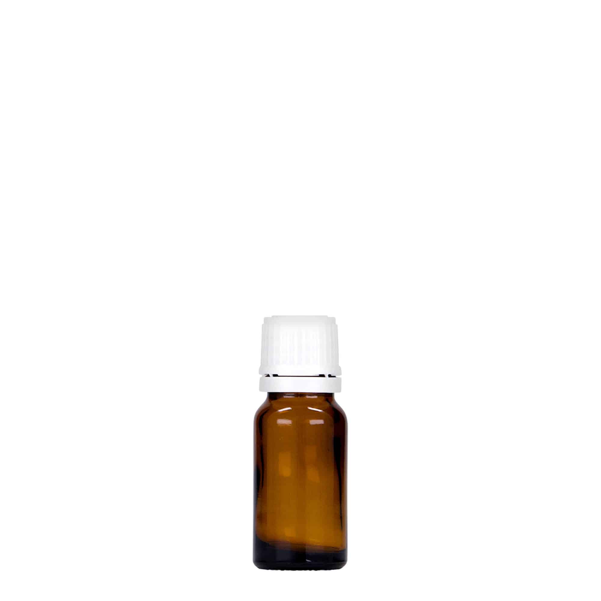 Flacon médical de 10 ml, verre, brun, ouverture : DIN 18