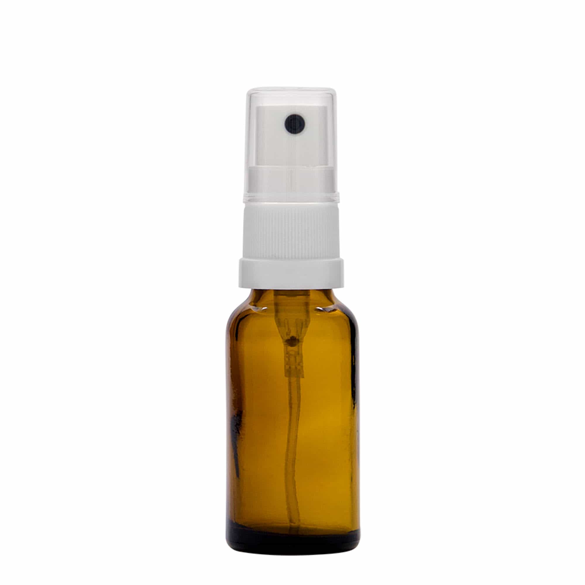 Flacon pulvérisateur 20 ml Médical, verre, brun, embout : DIN 18
