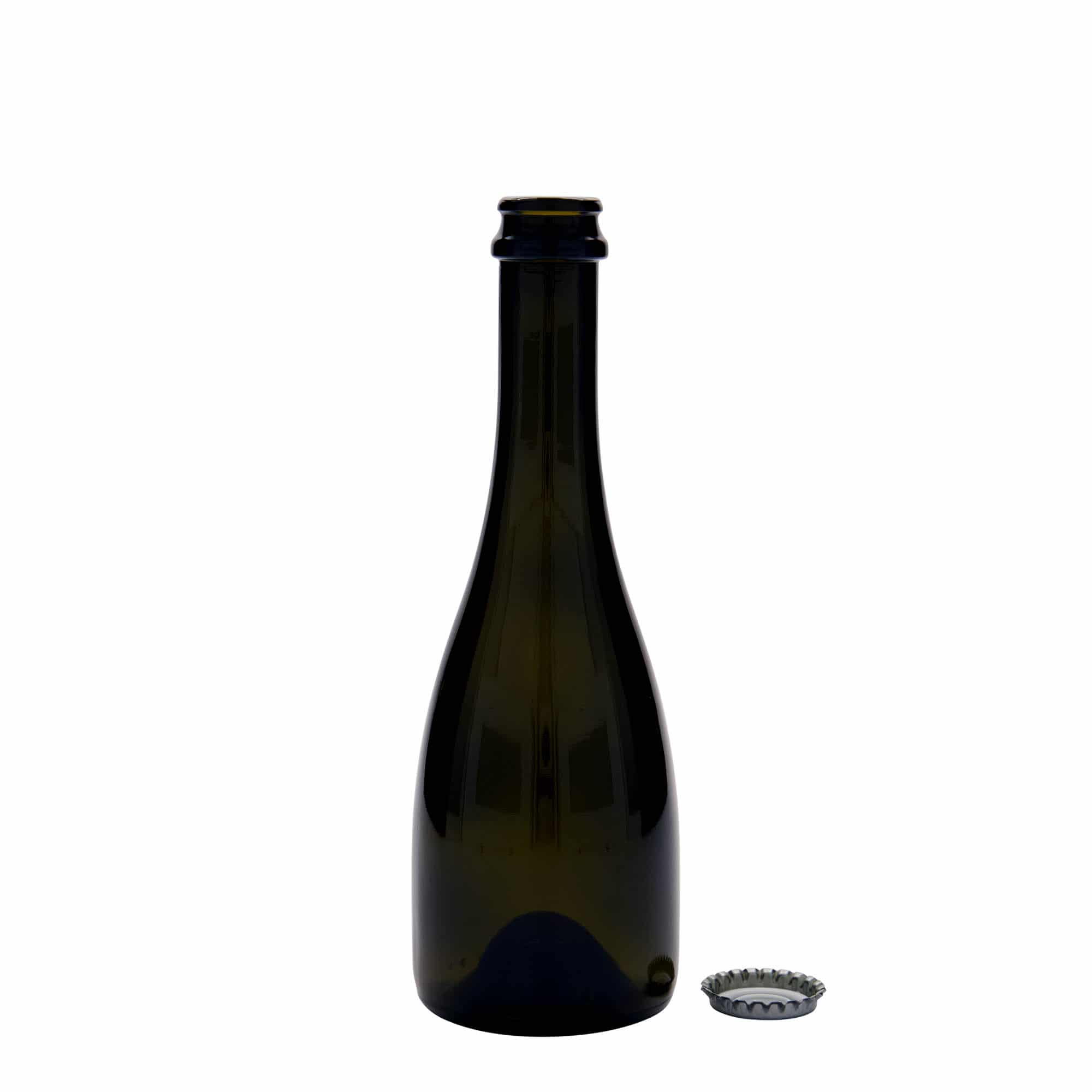 Bouteille de bière / champagne 330 ml 'Tosca', verre, vert antique, ouverture : capsule couronne