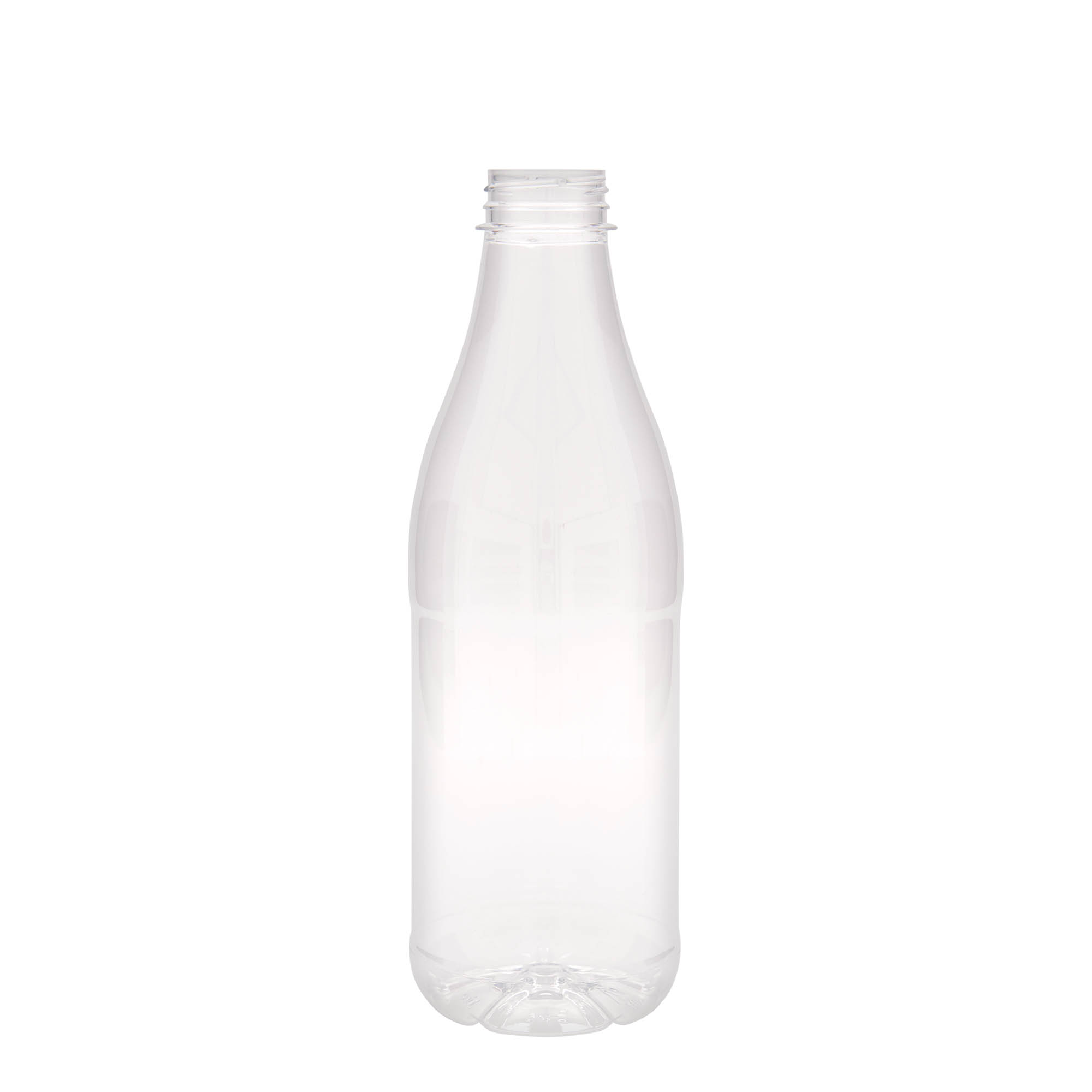 Bouteille PET 1 000 ml « Milk and Juice », plastique, ouverture : 38 mm Bouteille PET 1 000 ml « Milk and Juice », plastique, ouverture : 38 mm