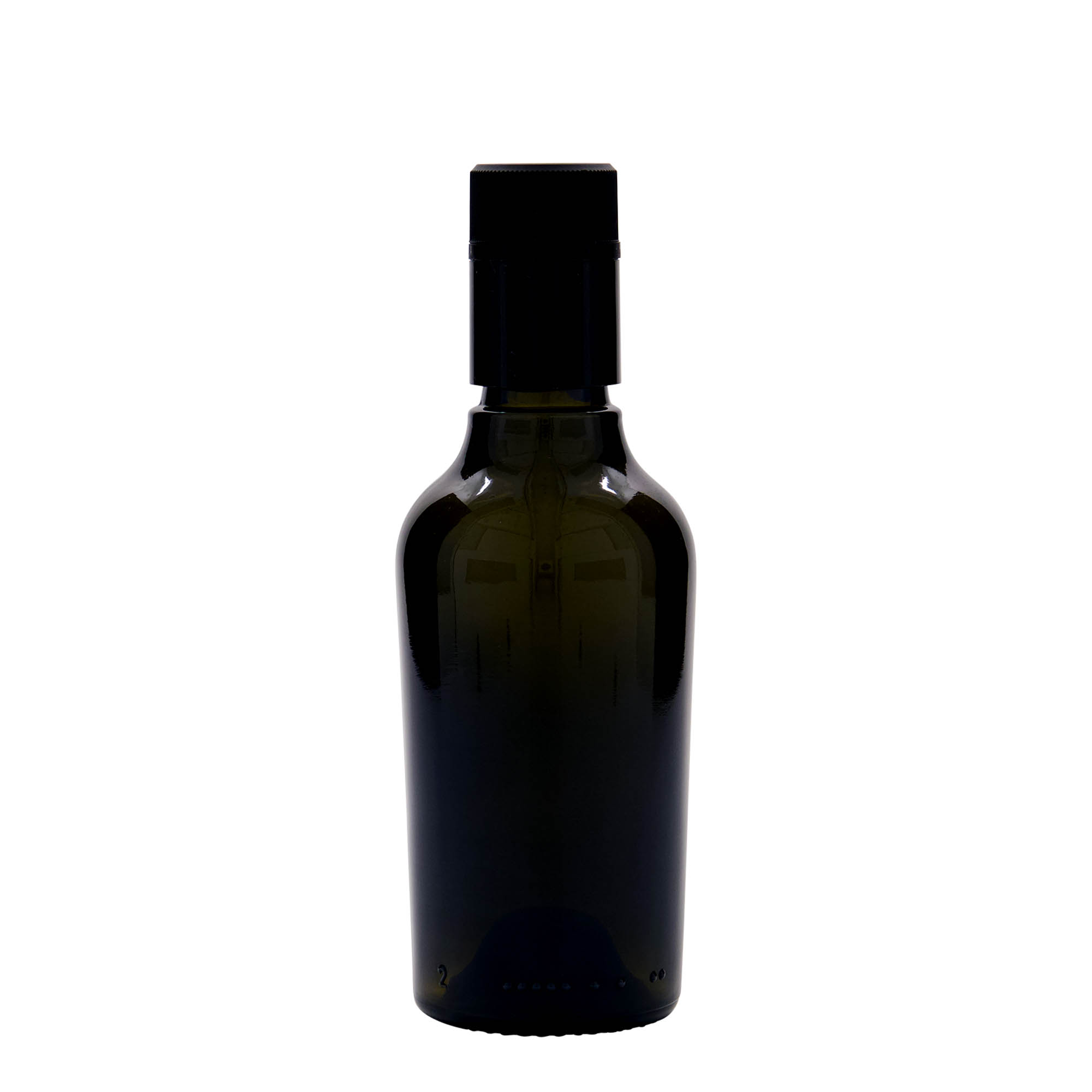 Flacon à vinaigre/huile 250 ml 'Oleum', verre, vert antique, ouverture : DOP
