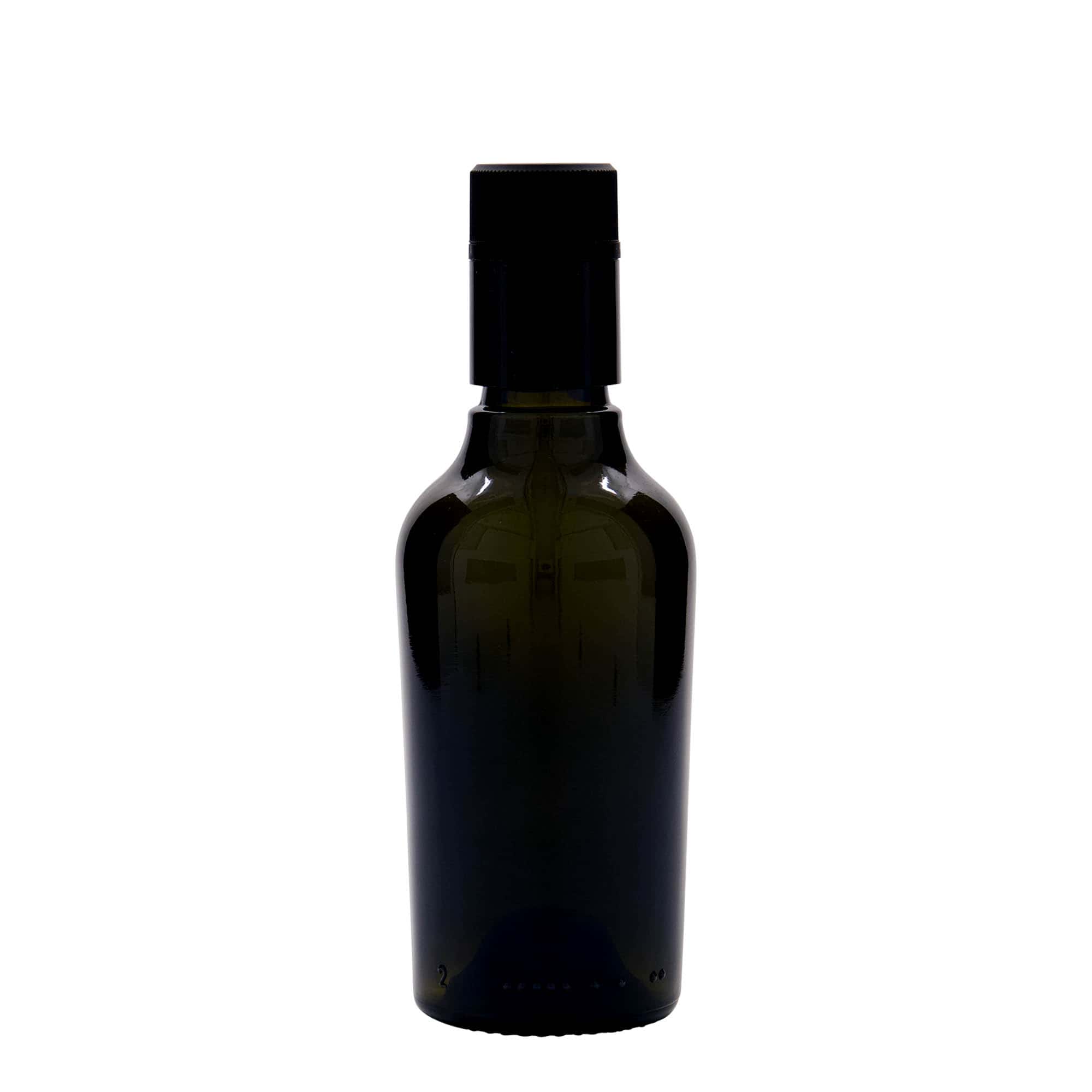 Flacon à vinaigre/huile 250 ml « Oleum », verre, vert antique, ouverture : DOP