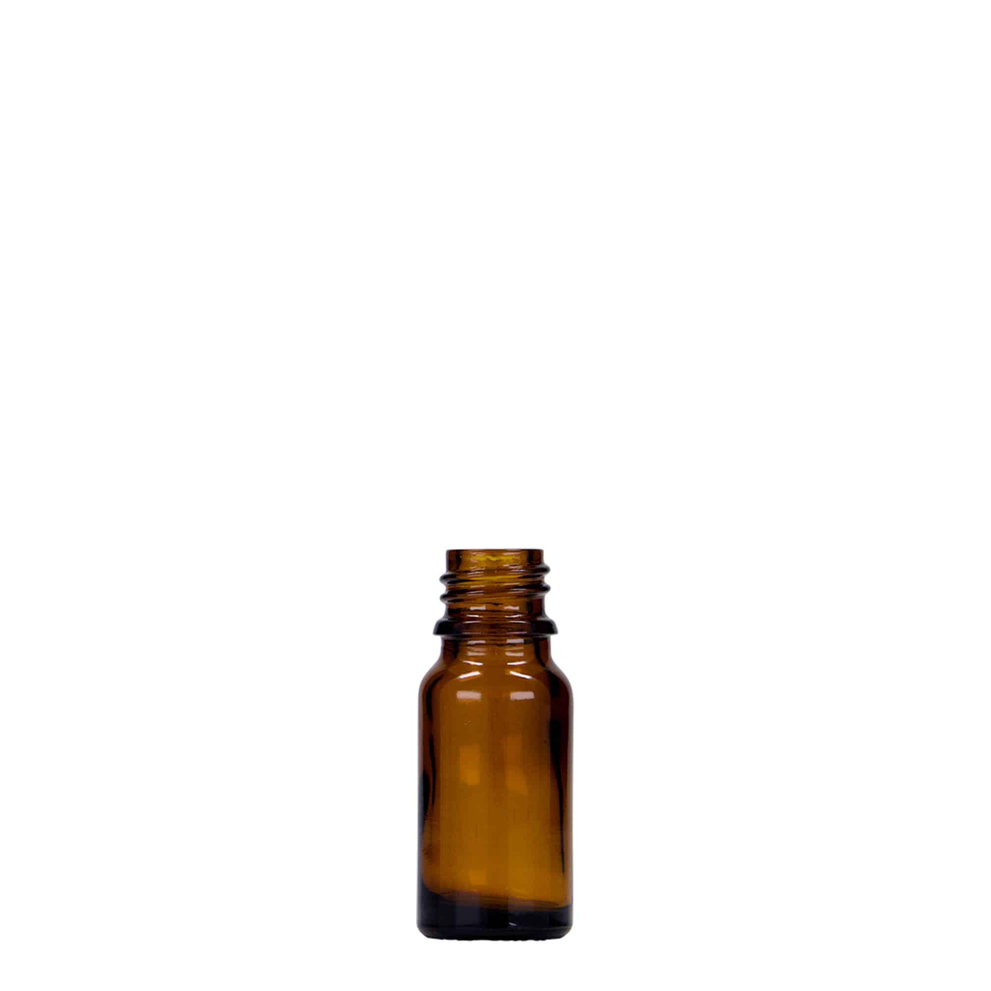 Flacon pharmaceutique 10 ml, verre, marron, col : DIN 18