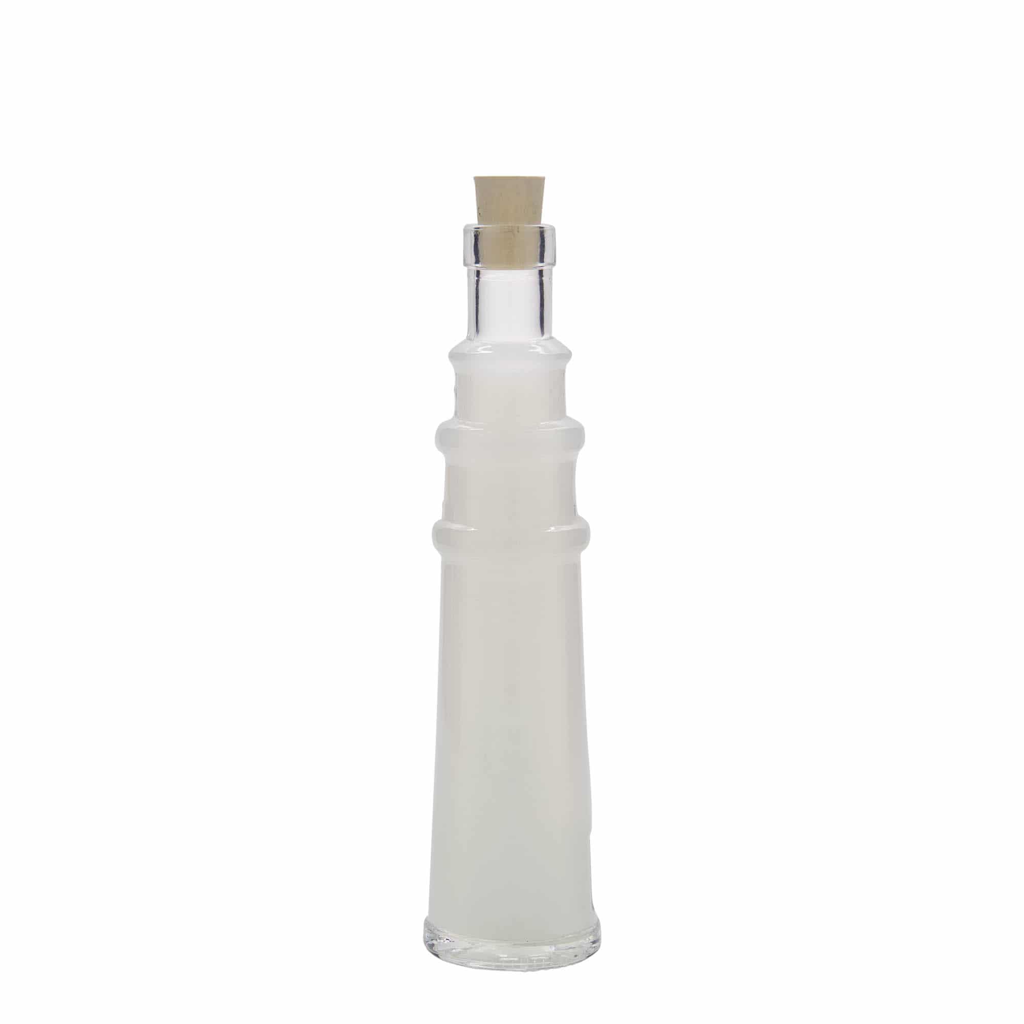 Flacon en verre 100 ml « Leuchtturm », ouverture : bouchon en liège Flacon en verre 100 ml « Leuchtturm », ouverture : bouchon en liège