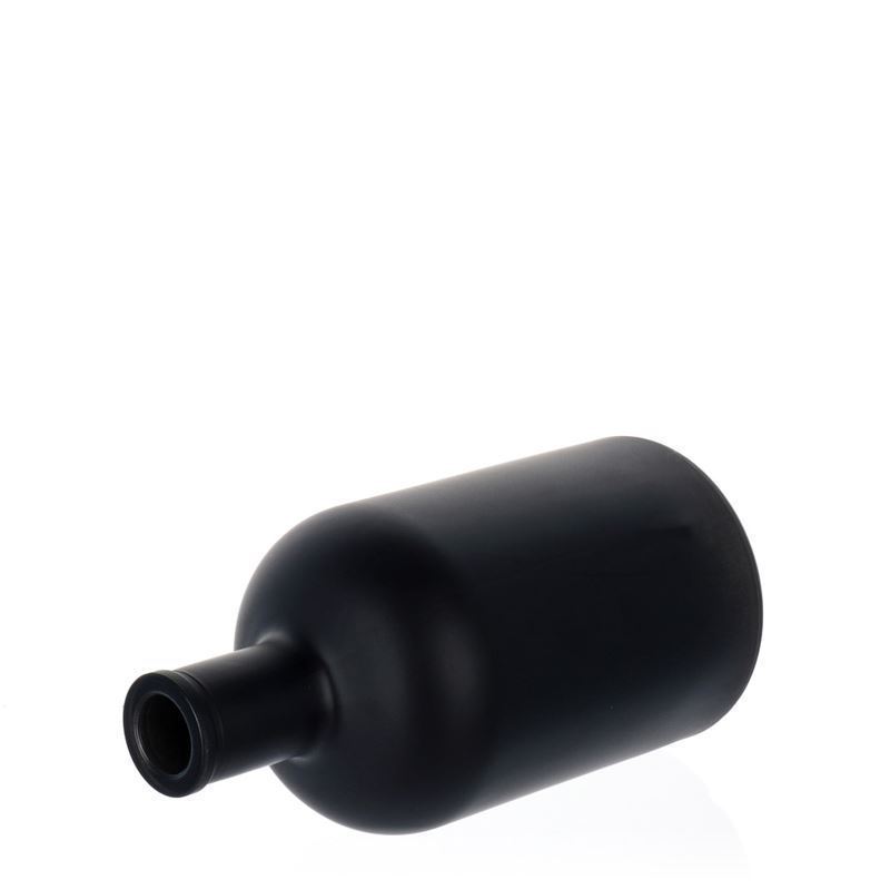 Bouteille en verre 700 ml 'Gerardino', noire, ouverture : bouchon en liège Bouteille en verre 700 ml 'Gerardino', noire, ouverture : bouchon en liège