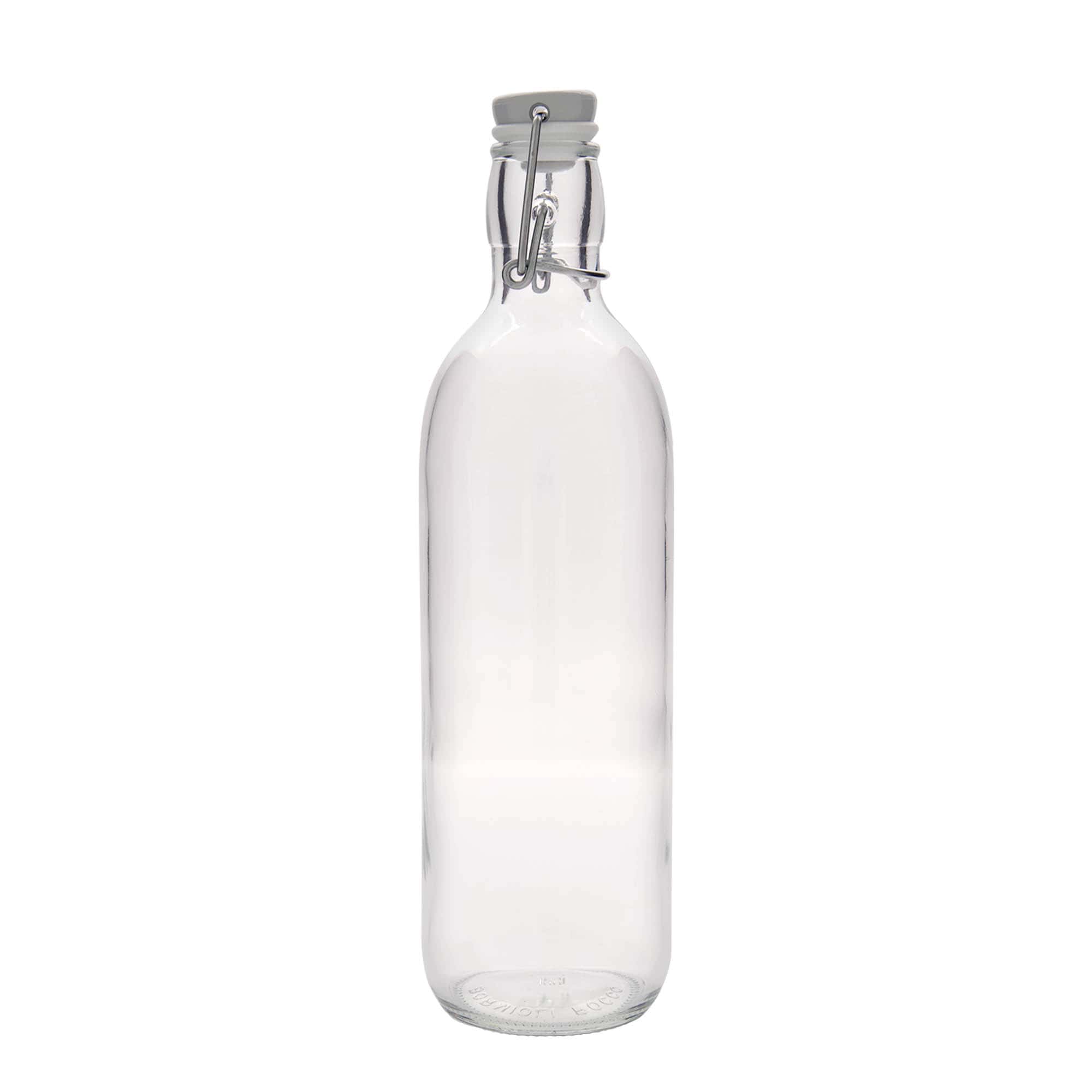Bouteille en verre 1 000 ml « Emilia », ouverture : fermeture à bascule