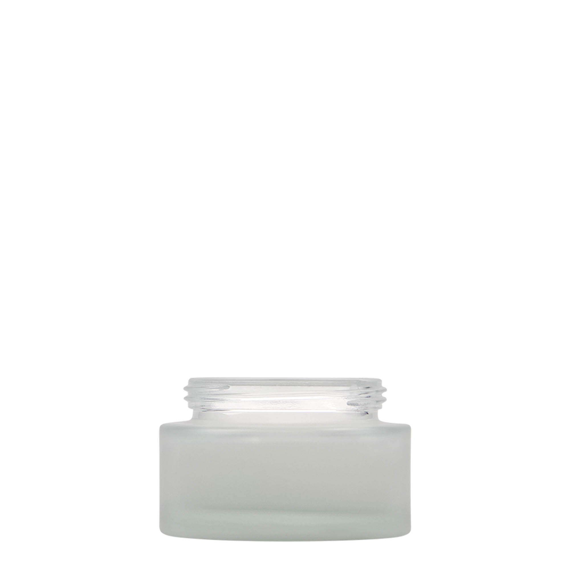 50 ml pot « Édition Platine », verre, givré, ouverture : fermeture à vis