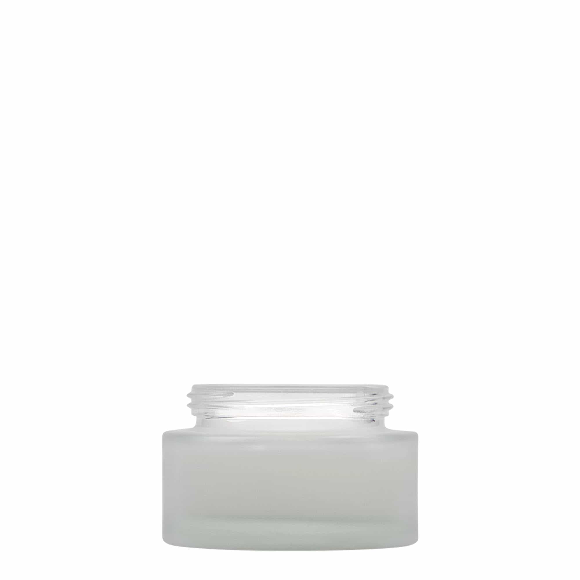 50 ml pot « Édition Platine », verre, givré, ouverture : fermeture à vis