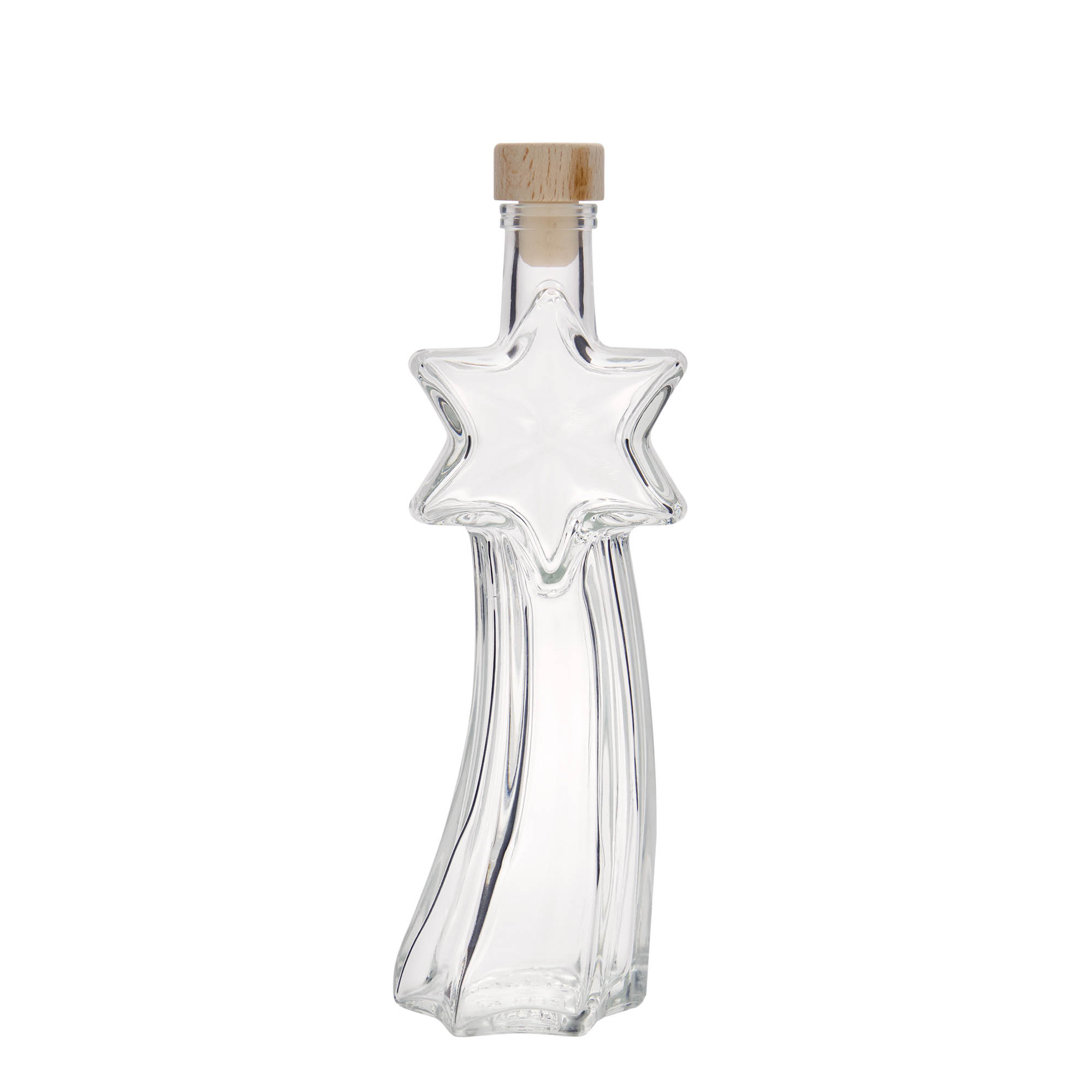 Flacon en verre 200 ml « Étoile filante », ouverture : bouchon en liège Flacon en verre 200 ml « Étoile filante », ouverture : bouchon en liège