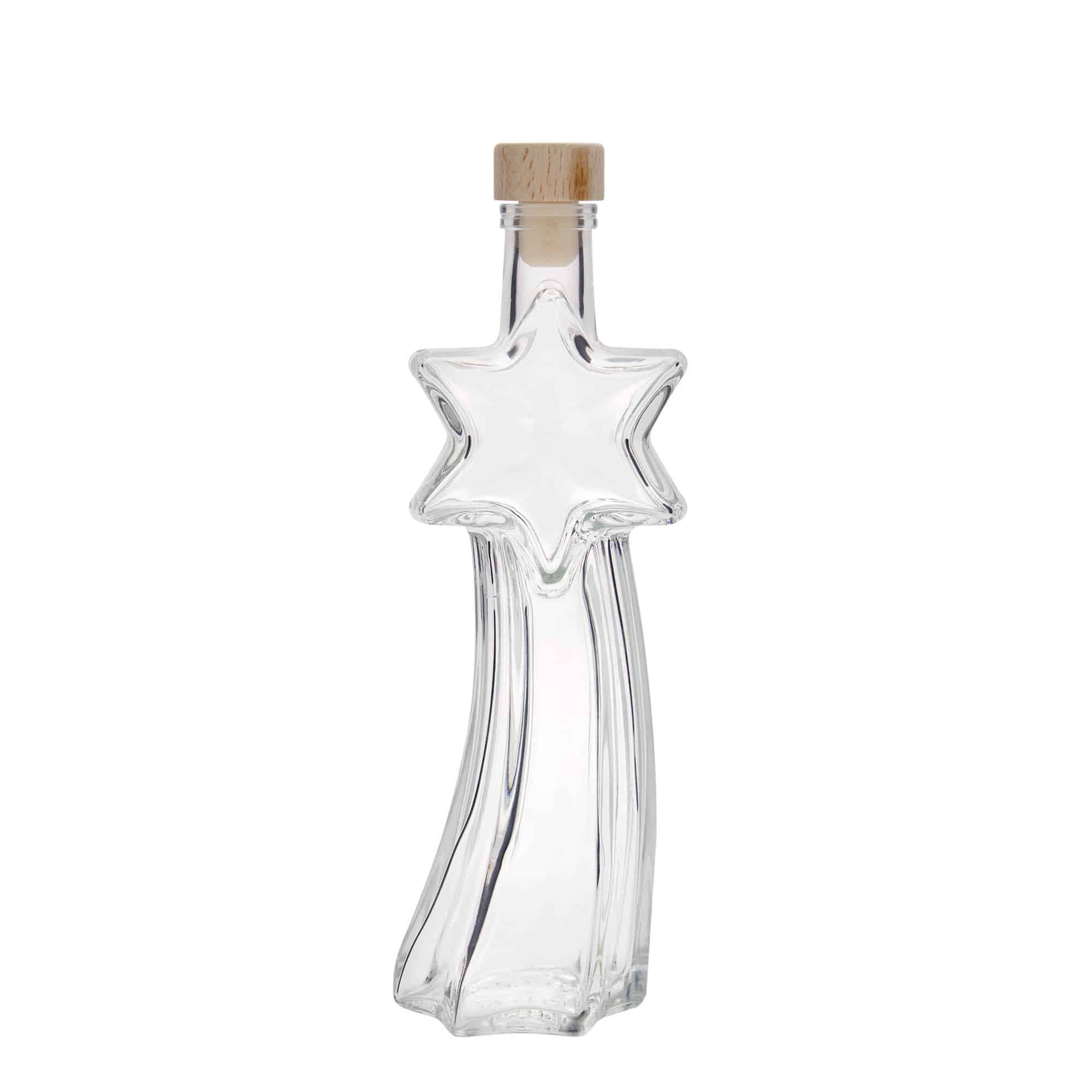 Flacon en verre 200 ml « Étoile filante », ouverture : bouchon en liège
