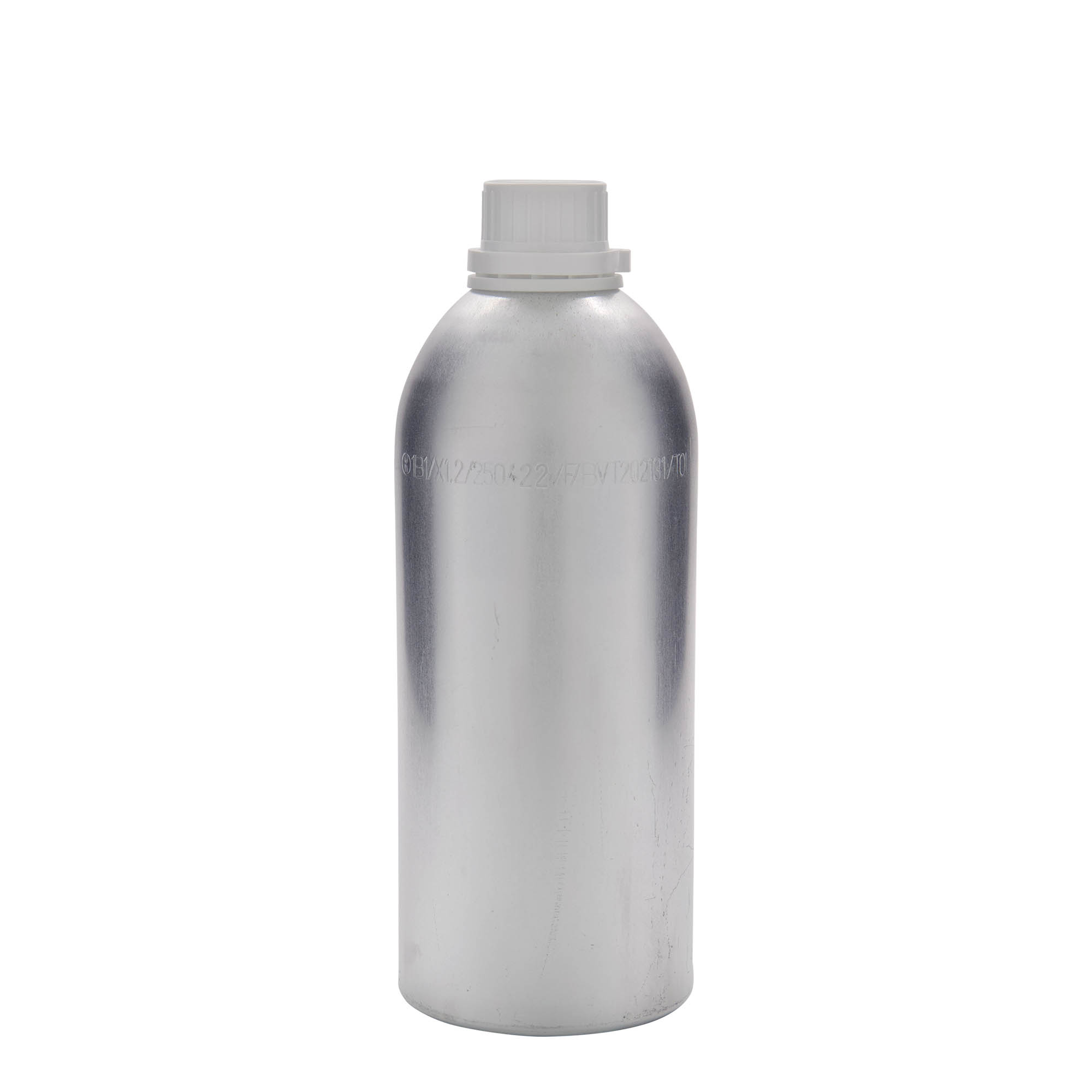 Bouteille en aluminium 1100 ml, métal, argent, ouverture : DIN 32