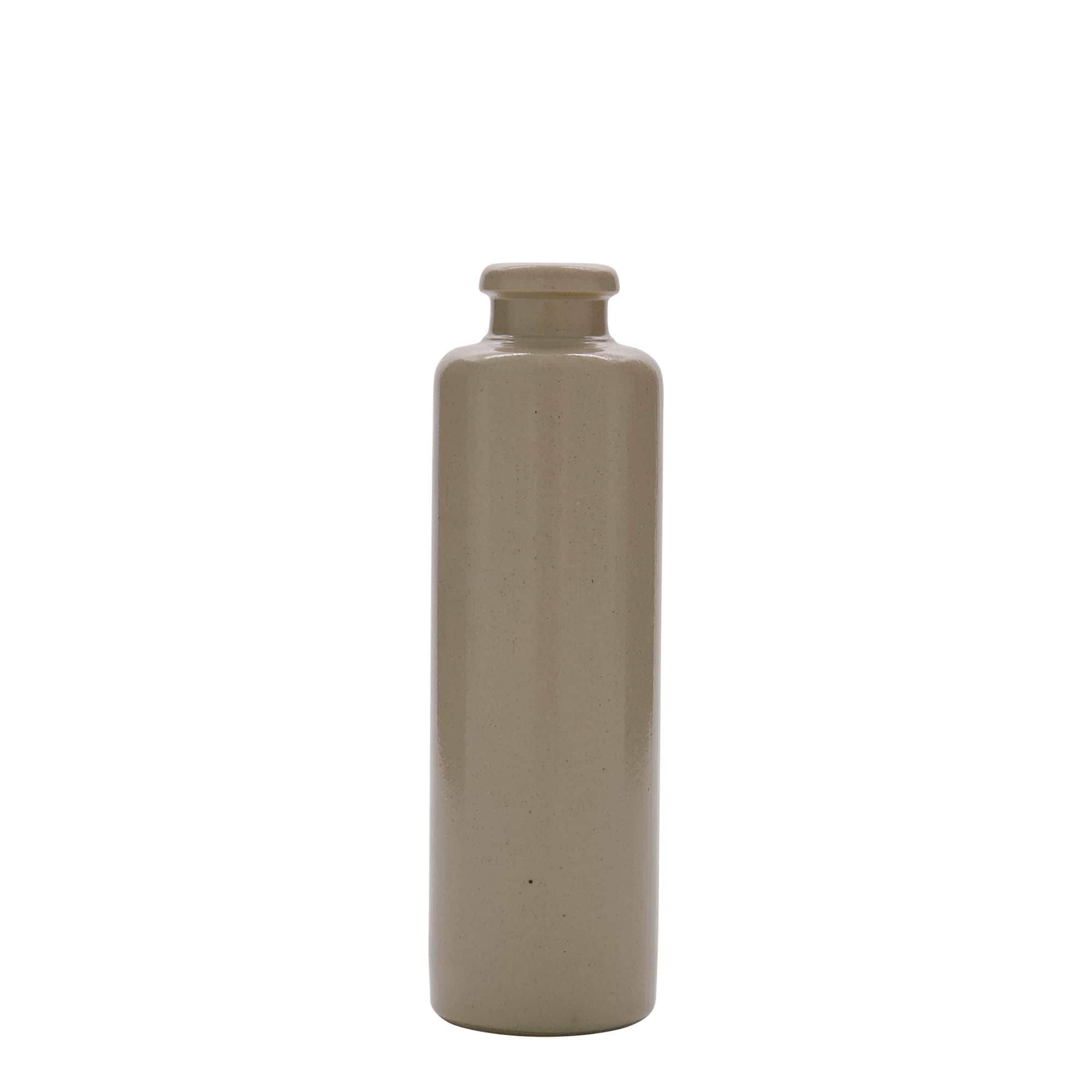Cruche en terre cuite 200 ml, grès, beige, ouverture : liège