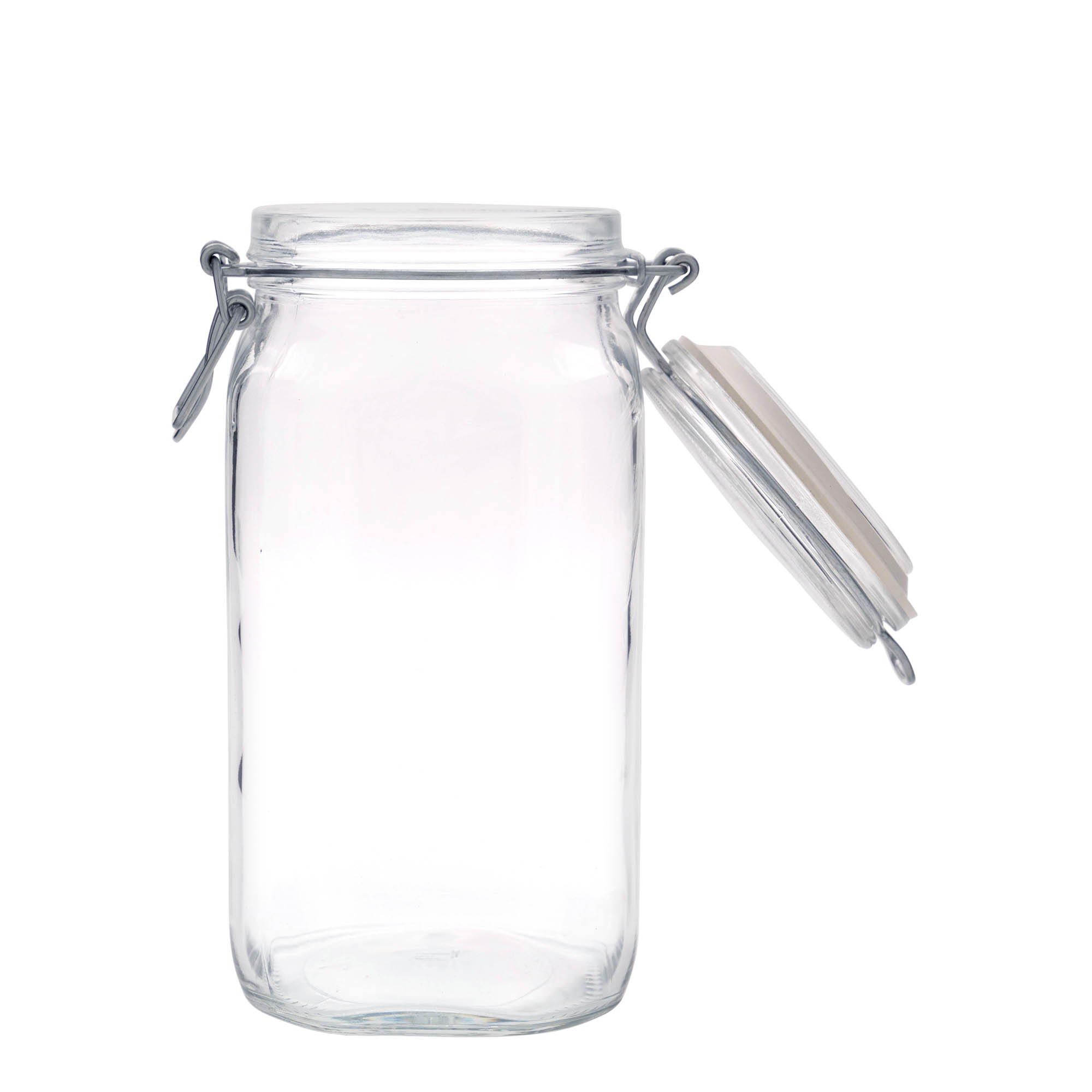 1 500 ml bocal à fermeture à levier « Fido », carré, ouverture : fermeture à levier métallique 1 500 ml bocal à fermeture à levier « Fido », carré, ouverture : fermeture à levier métallique