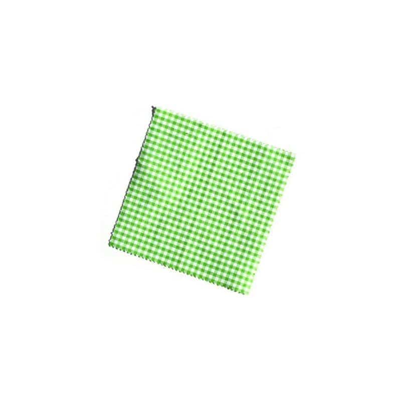 Napperon à carreaux 15x15, carré, tissu, vert tilleul, col : TO58-TO82