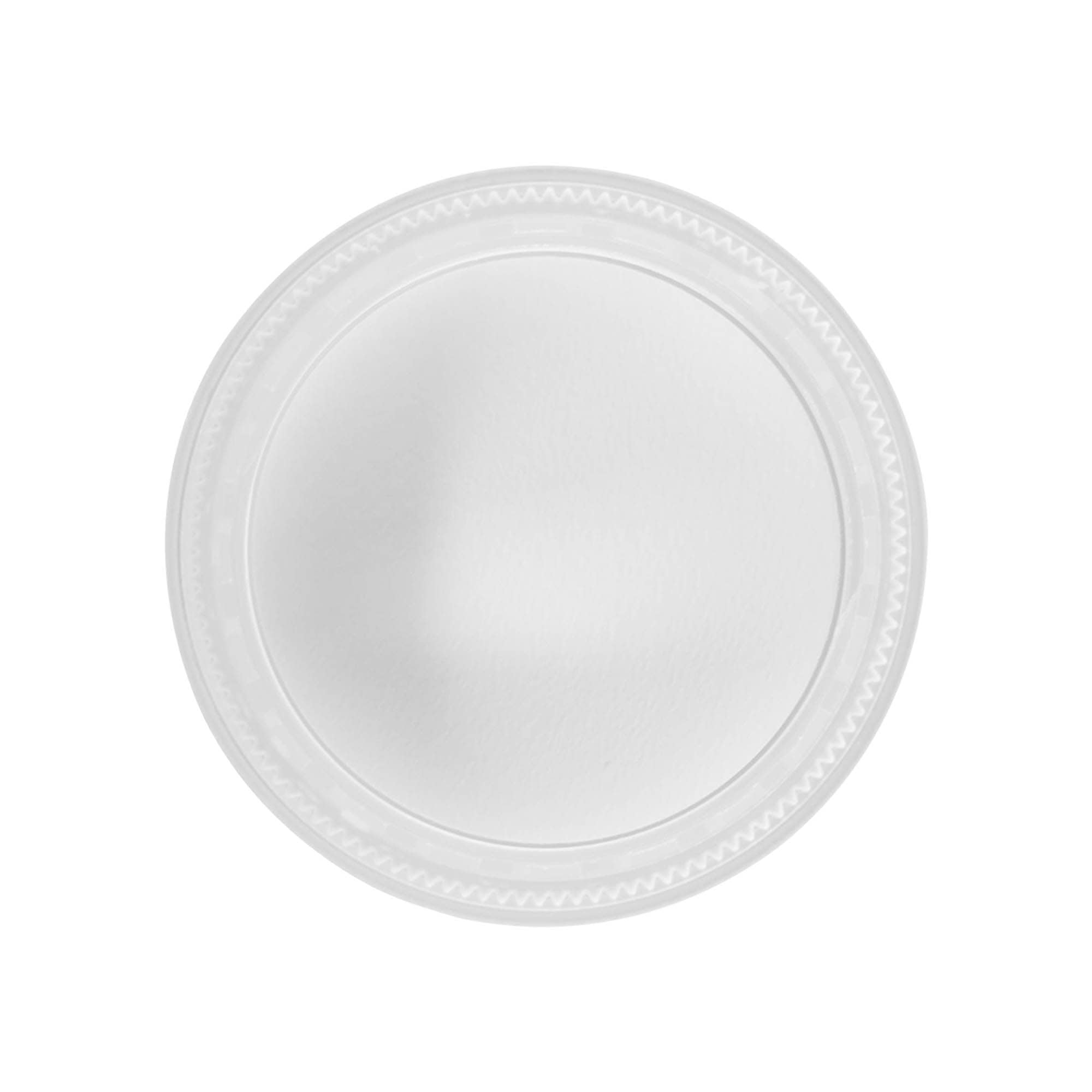 Bouchon à vis 'Clear/Platin Edition', plastique PP, blanc, pour ouverture : 53/2P