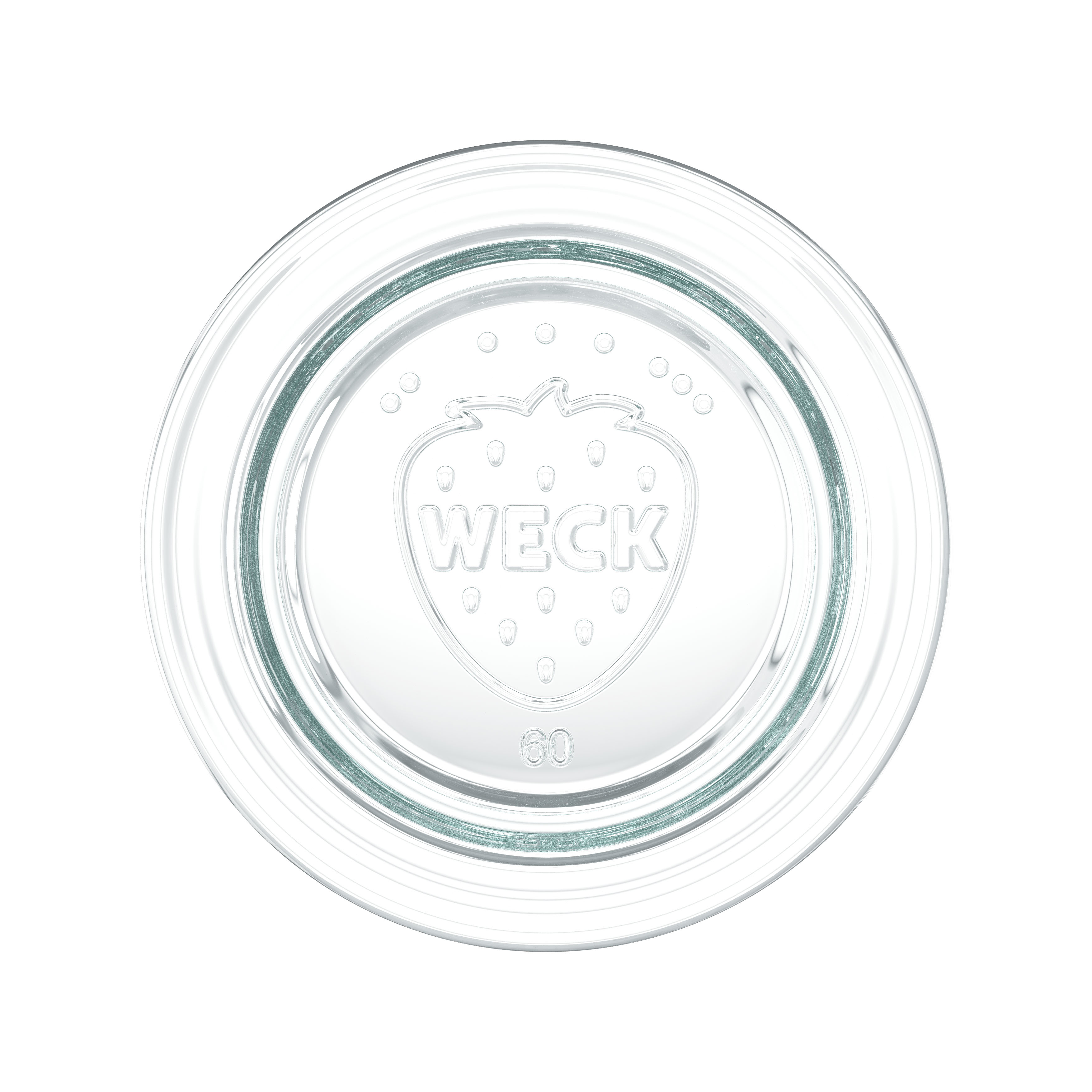 6x 600 ml verre cylindrique WECK avec couvercle en verre RR 60