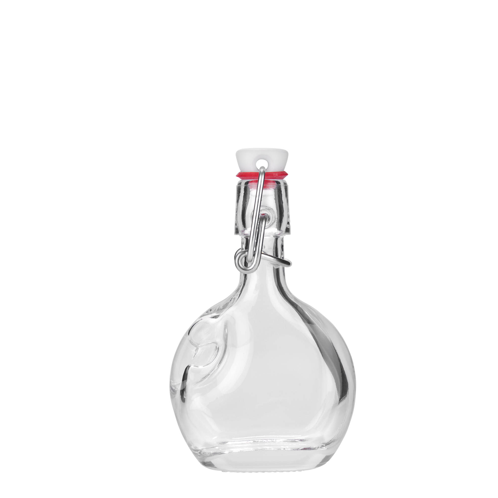 Flacon en verre 40 ml « Lukas », ovale, ouverture : fermeture à levier Flacon en verre 40 ml « Lukas », ovale, ouverture : fermeture à levier