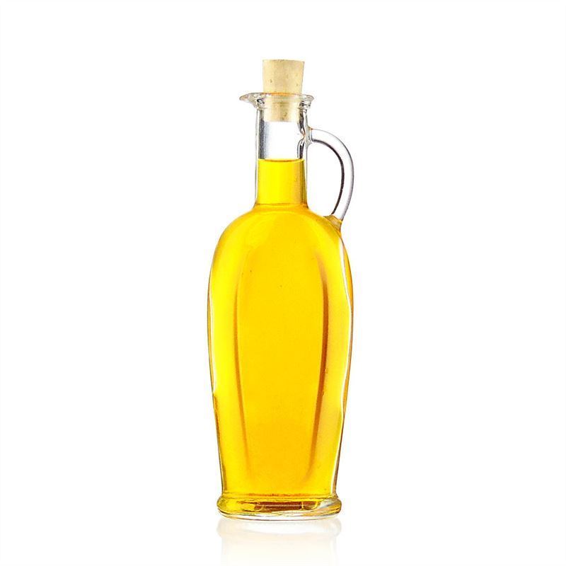 Flacon en verre 250 ml 'Eleganta', ovale, ouverture : bouchon en liège