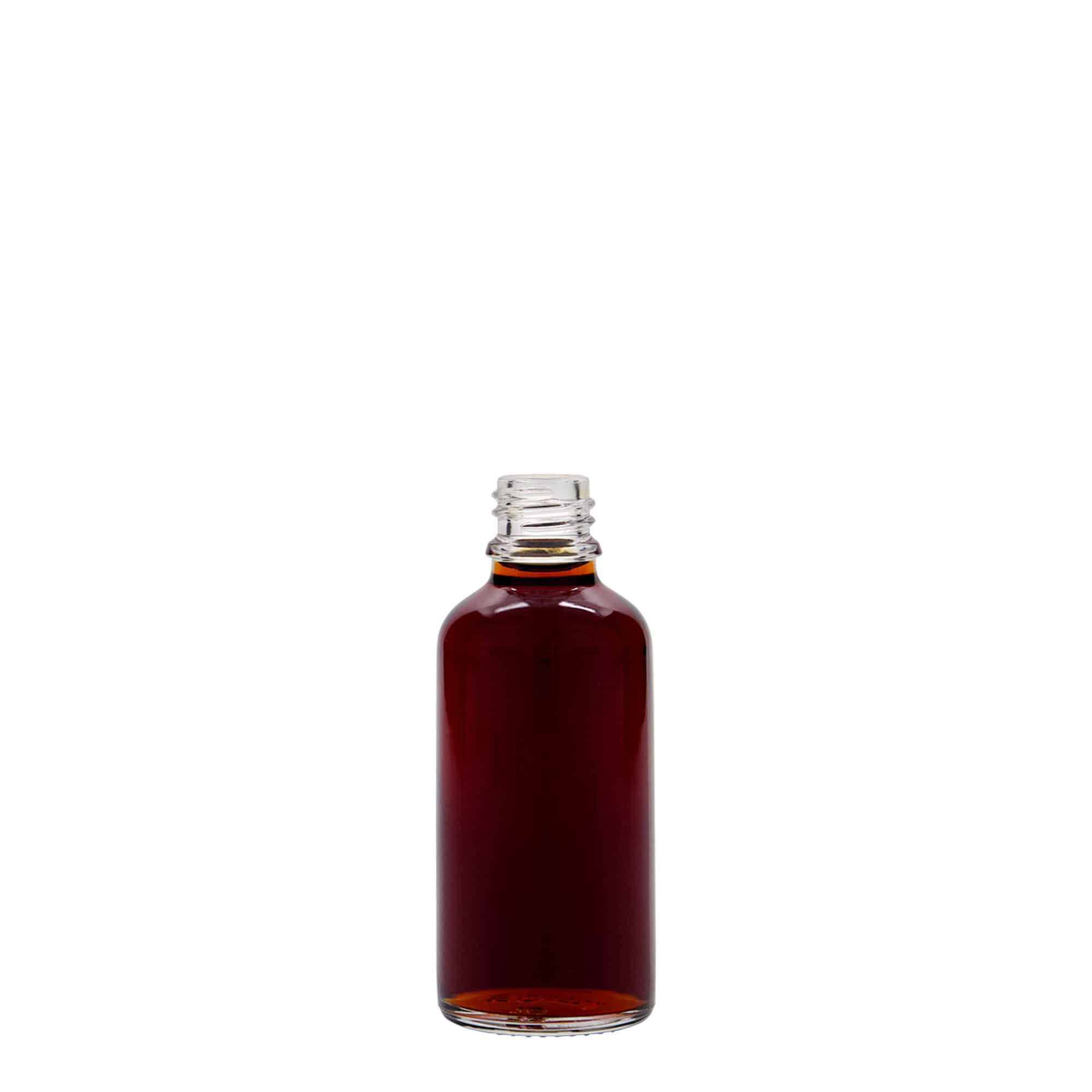 Flacon pharmaceutique 50 ml, verre, bouchage: DIN 18