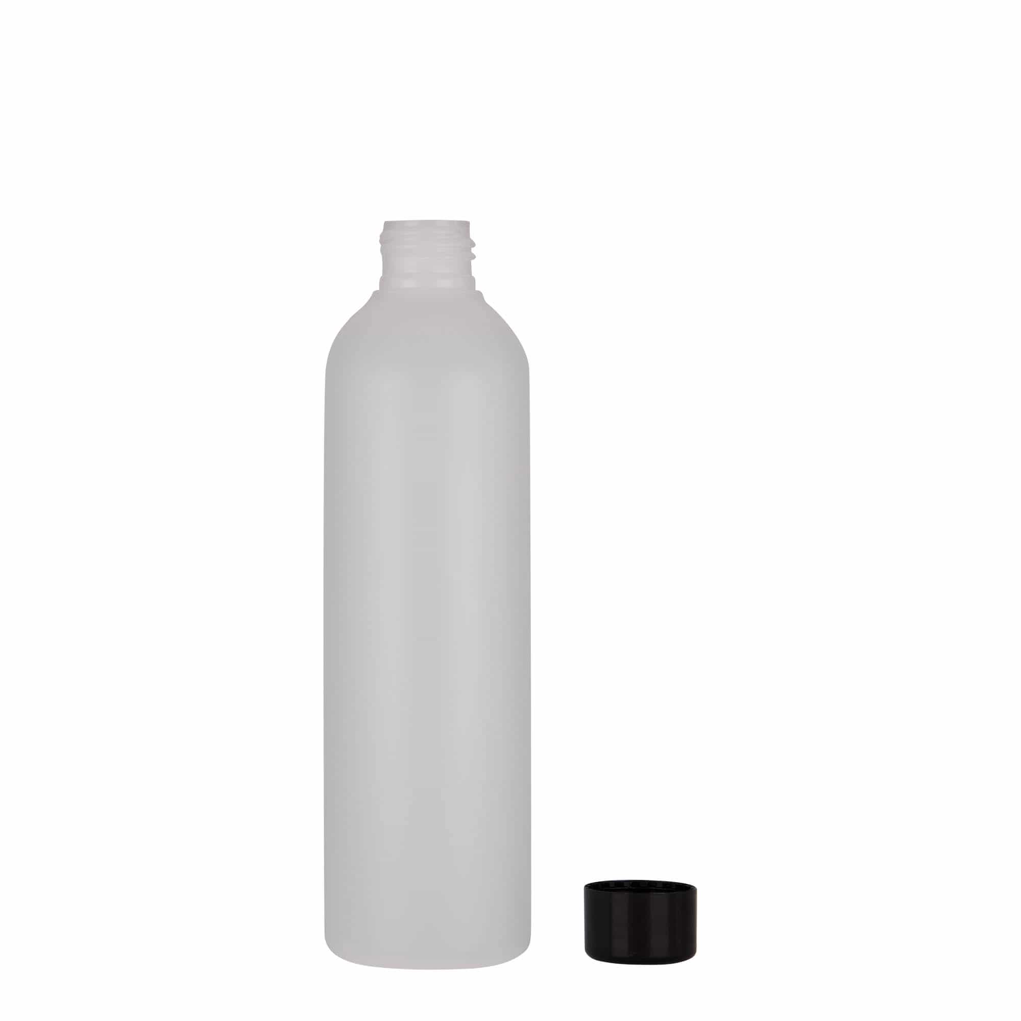 Bouteille en plastique 250 ml 'Tuffy', PEHD, nature, bouchage: GPI 24/410
