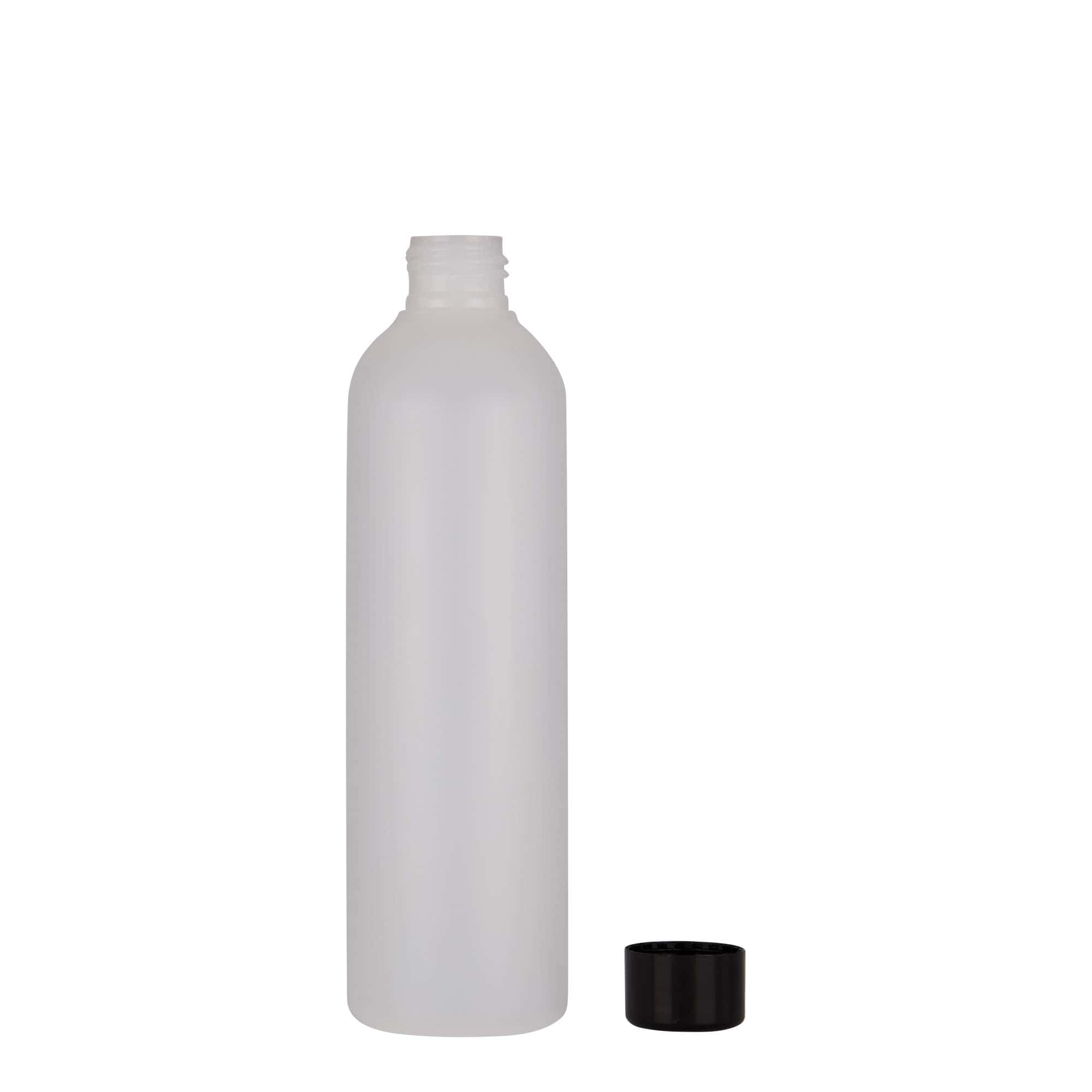 Flacon en plastique 250 ml « Tuffy », HDPE, naturel, ouverture : 24/410
