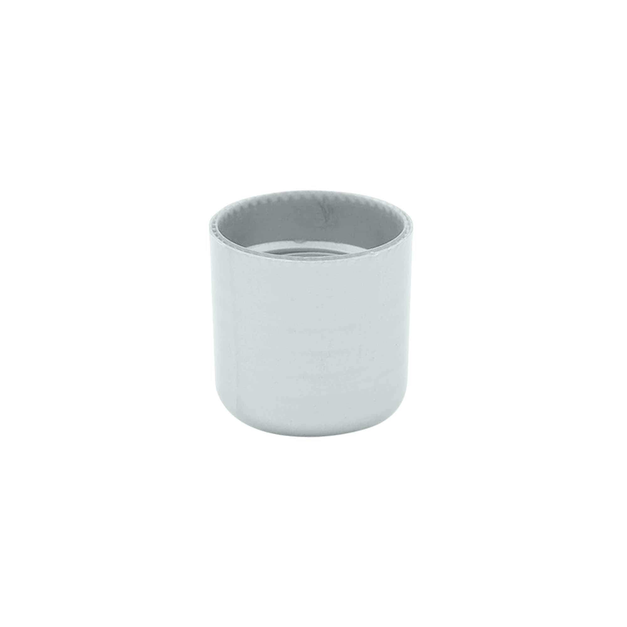 Bouchon à vis avec insert pour seringue, plastique PP, argent, pour ouverture : 24/410