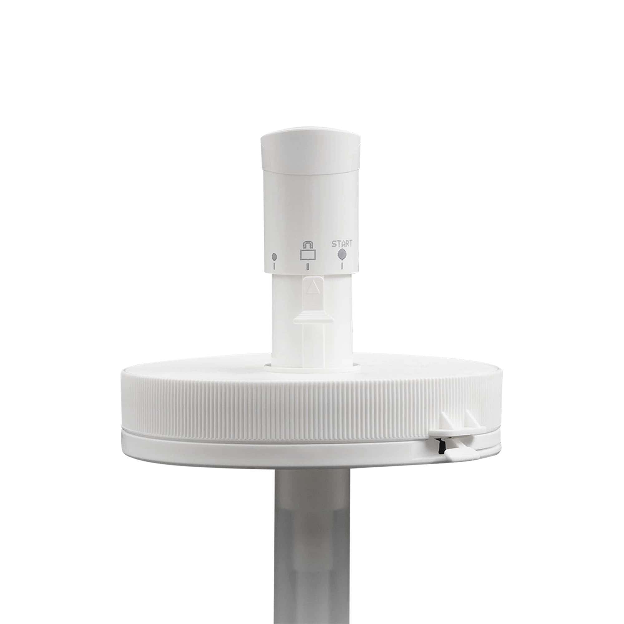 Pompe distributrice pour 1 240 ml « Securibox », plastique PE, blanc, pour ouverture : bouchon à vis