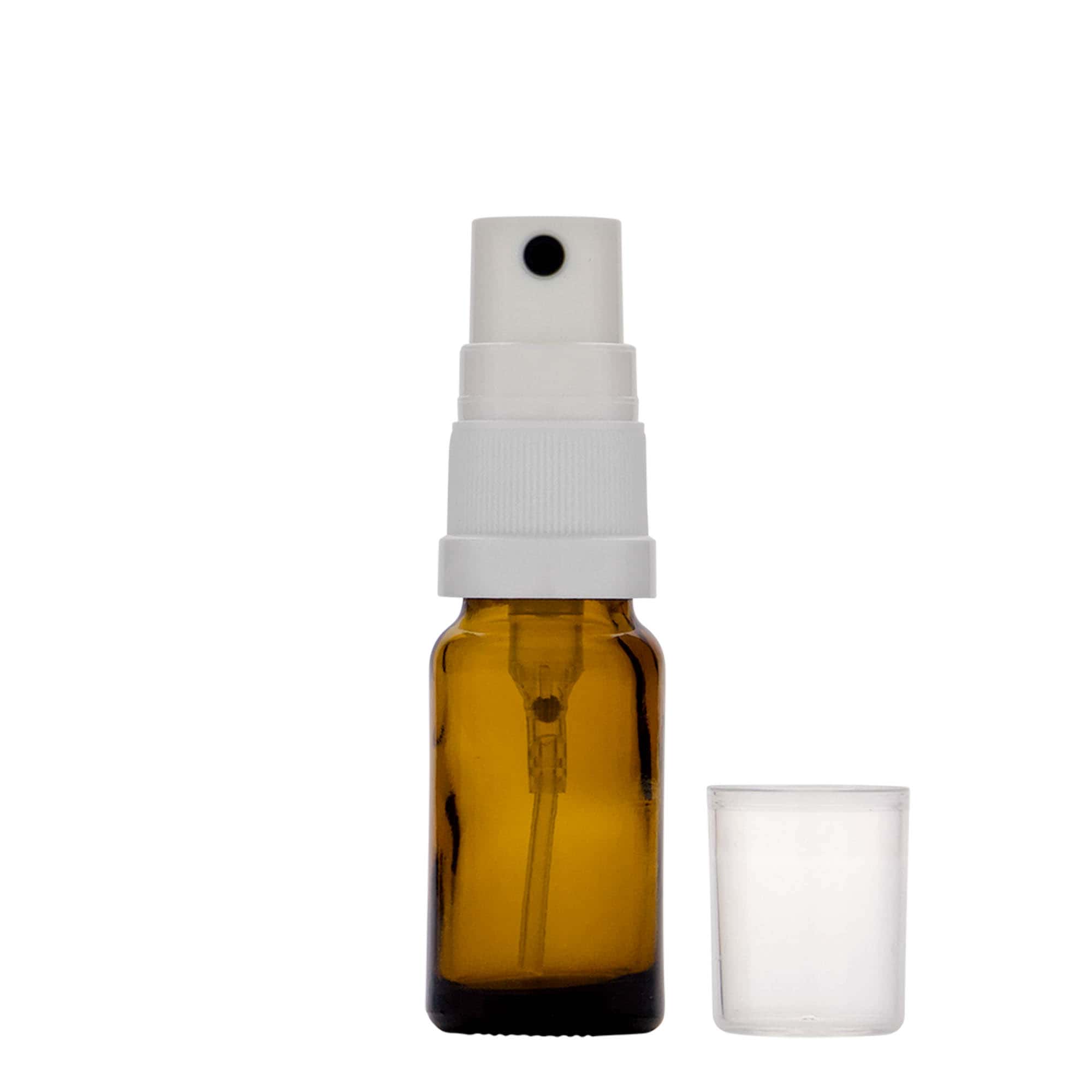 Flacon pulvérisateur médical 10 ml, verre, brun, embouchure : DIN 18