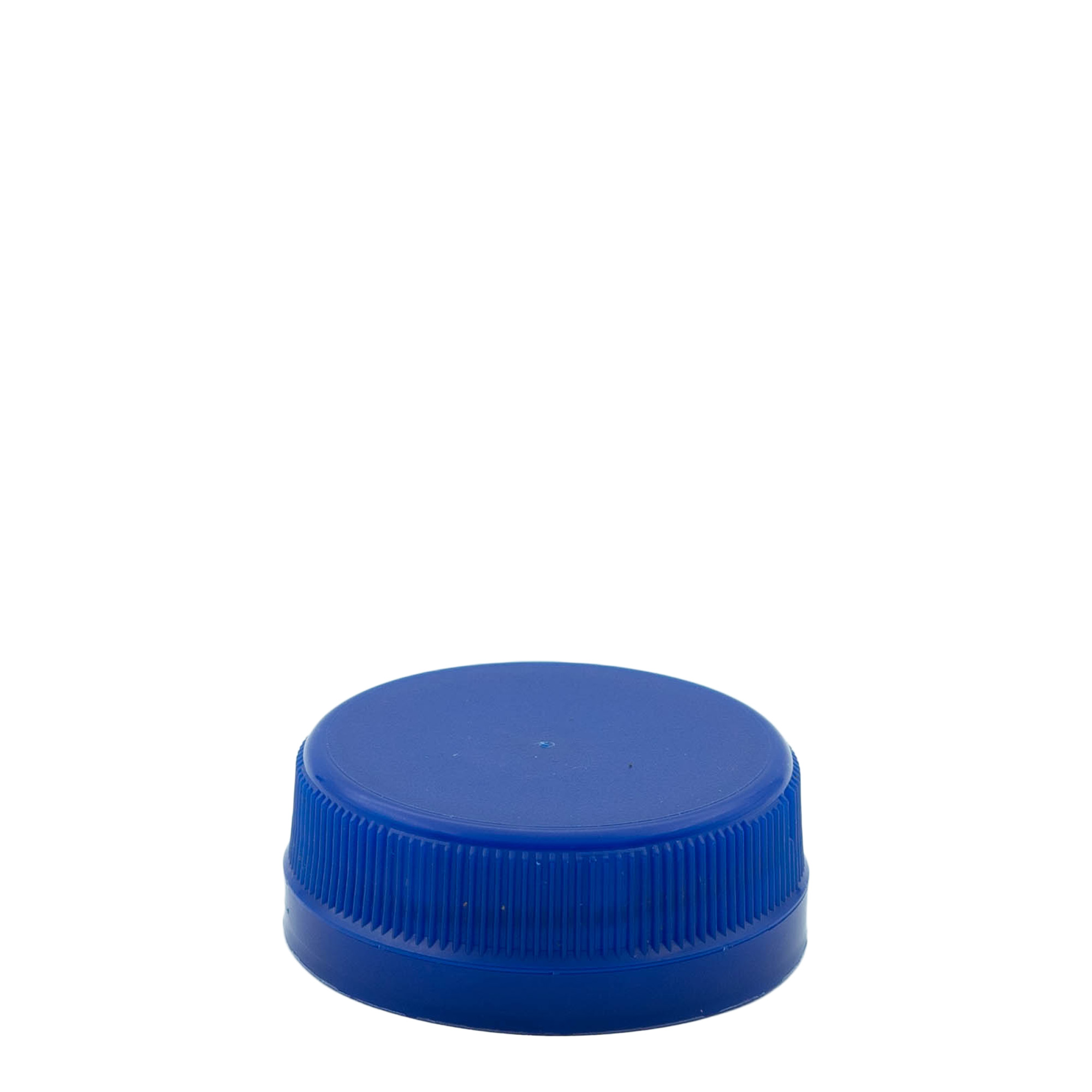 Bouchon à vis avec filetage à double départ, plastique PE, bleu, pour col : PET 38 mm