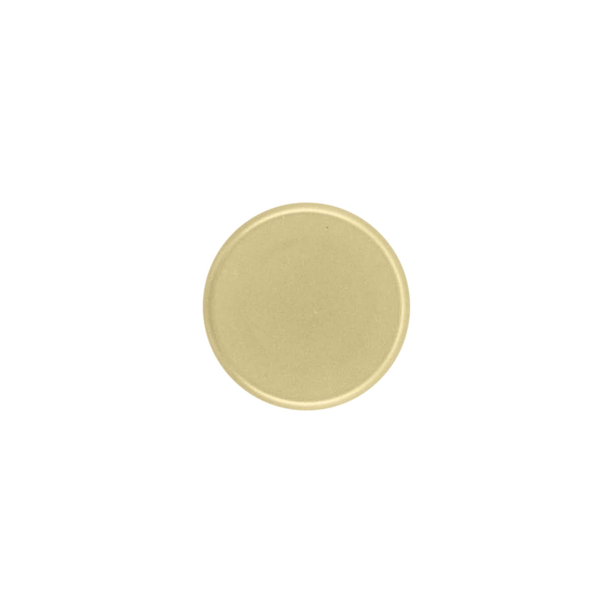 Bouchon à prise 19 mm, plastique, doré, pour embouchure : liège Bouchon à prise 19 mm, plastique, doré, pour embouchure : liège