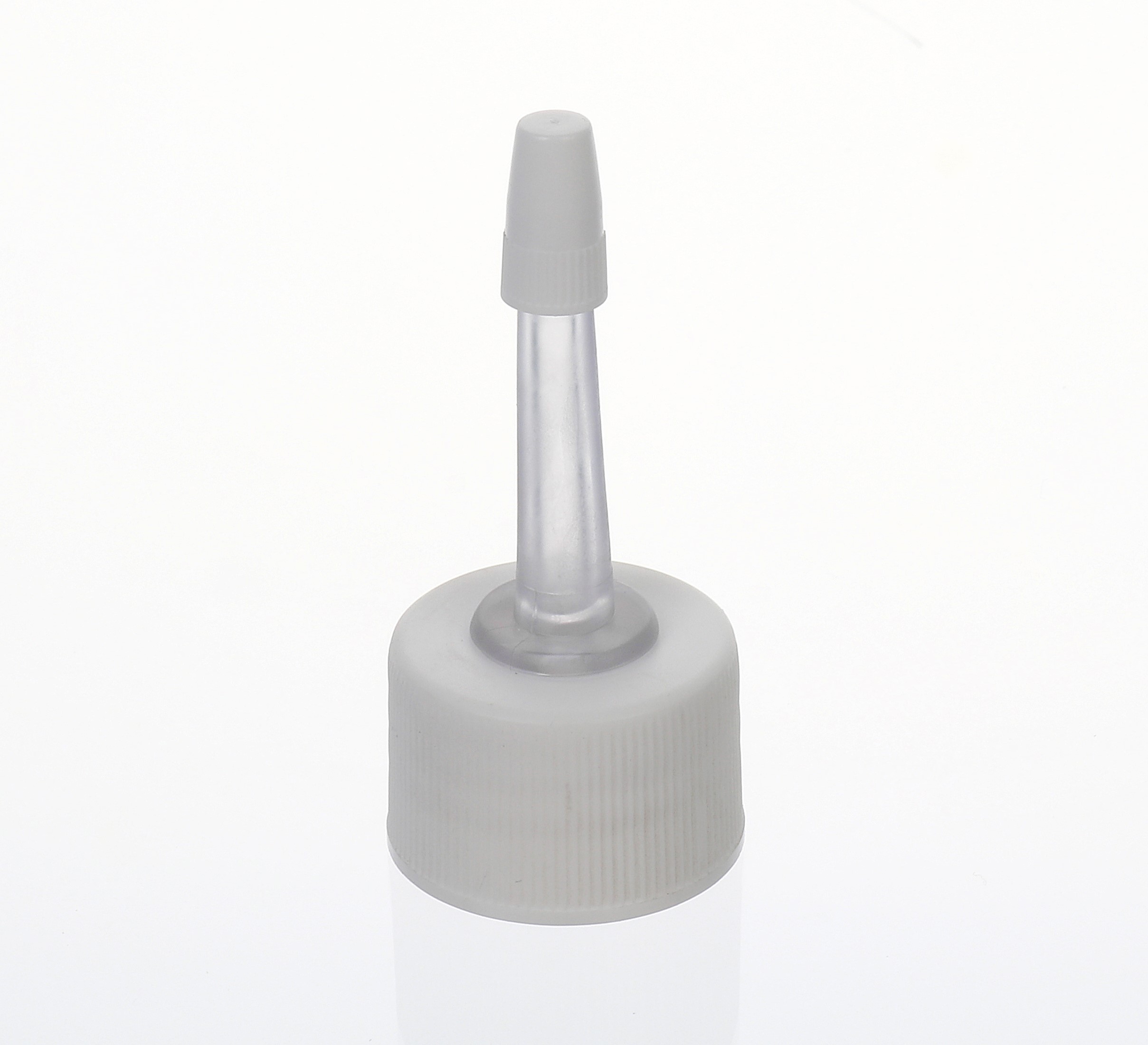 Bouchon à vis avec applicateur, plastique PP, blanc, pour embout : 24/410 Bouchon à vis avec applicateur, plastique PP, blanc, pour embout : 24/410