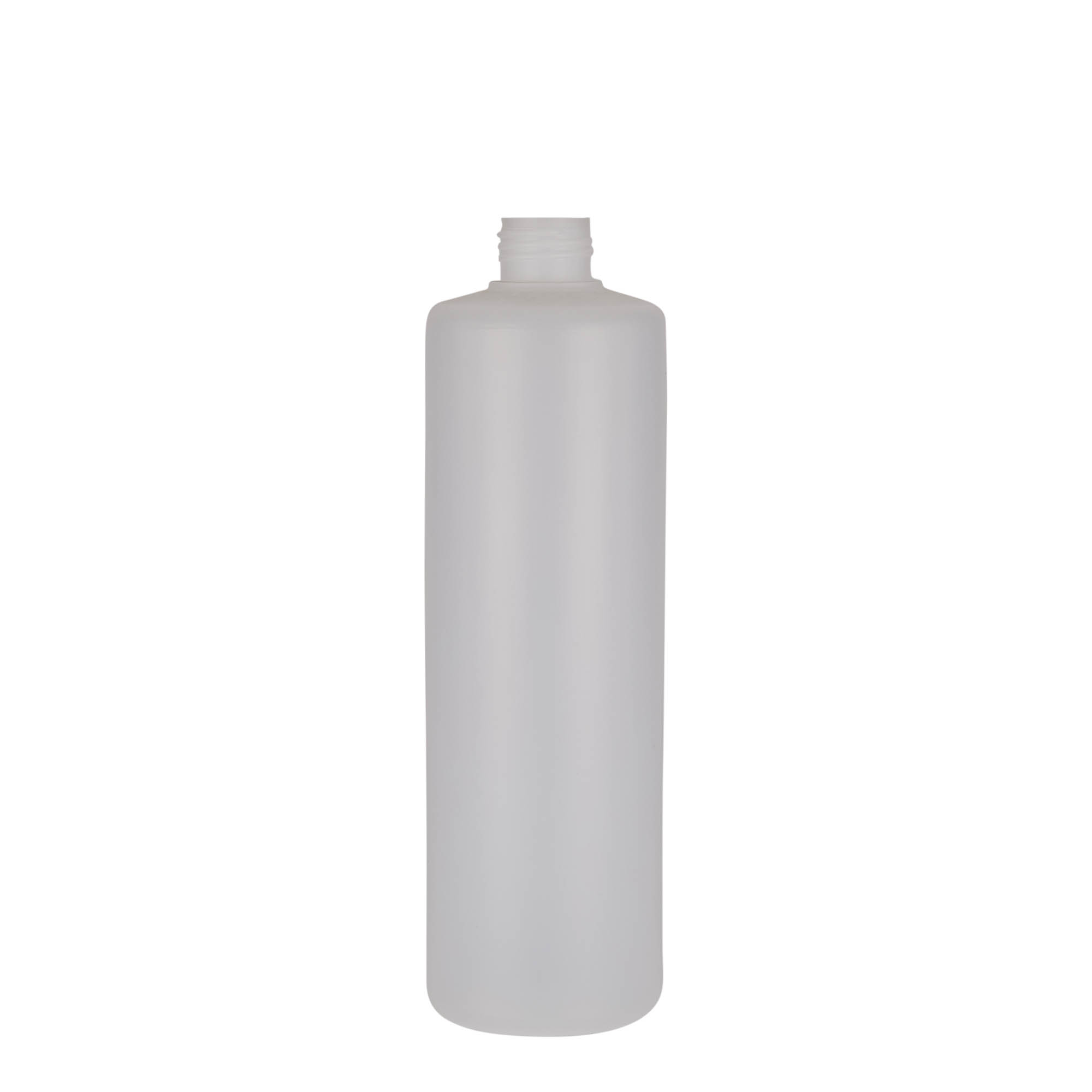 500 ml bouteille ronde, plastique PE, naturel, ouverture : bouchon à vis