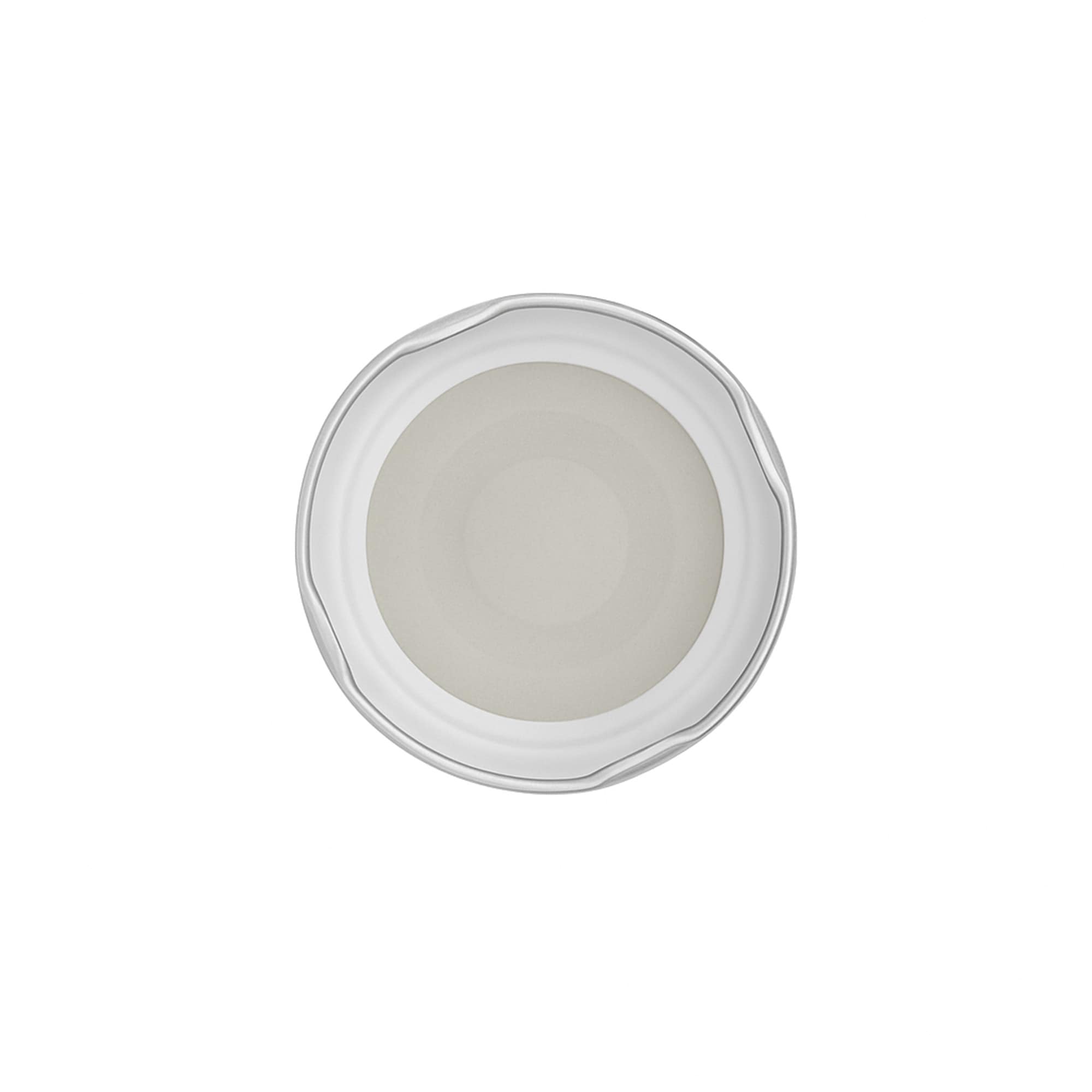 Bouchon à visser Deep-Twist-Off, tôle blanche, argenté, pour ouverture : Deep-TO 66