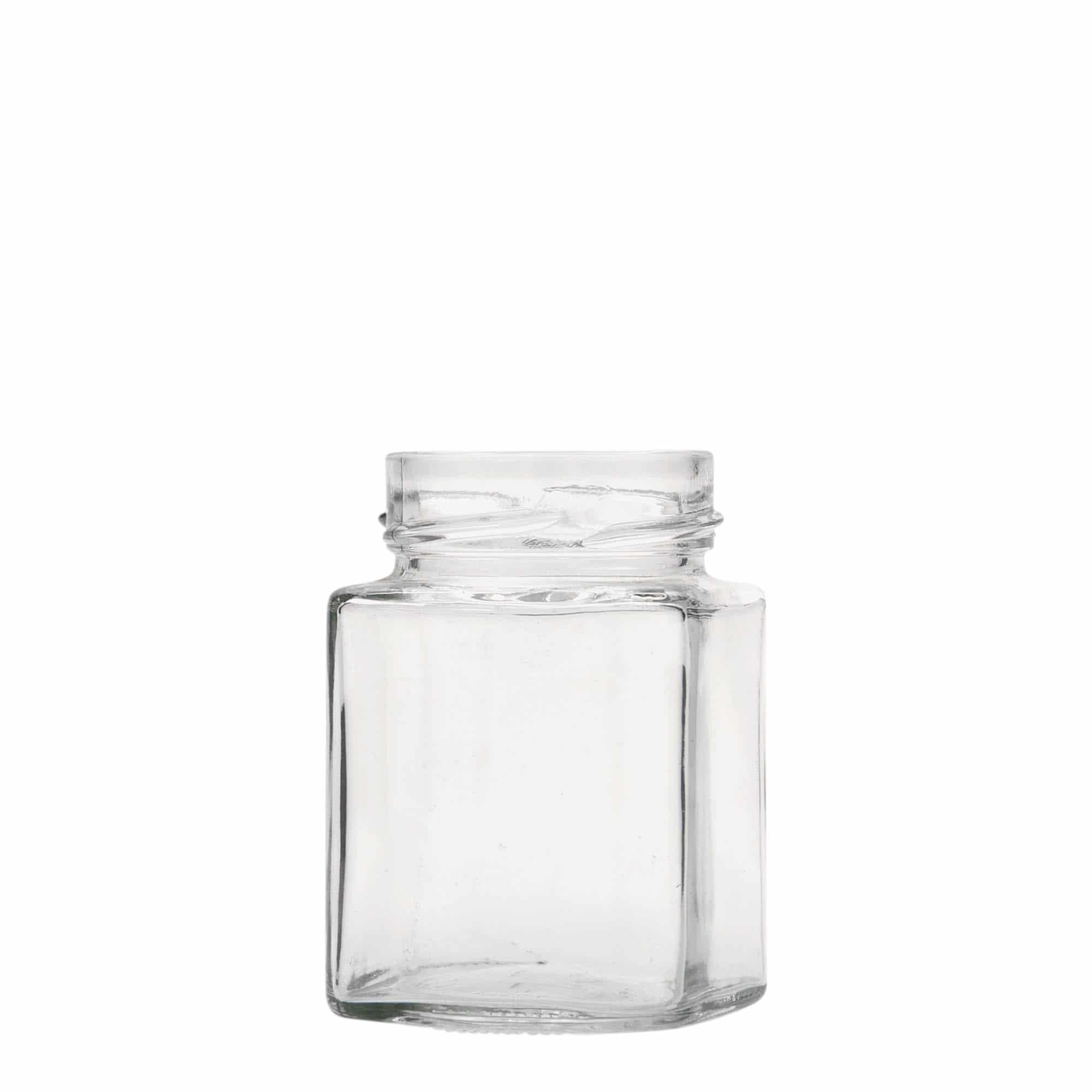 Bocal carré 212 ml 'Funny', bouchage: Deep-Twist-Off (DTO 58)
