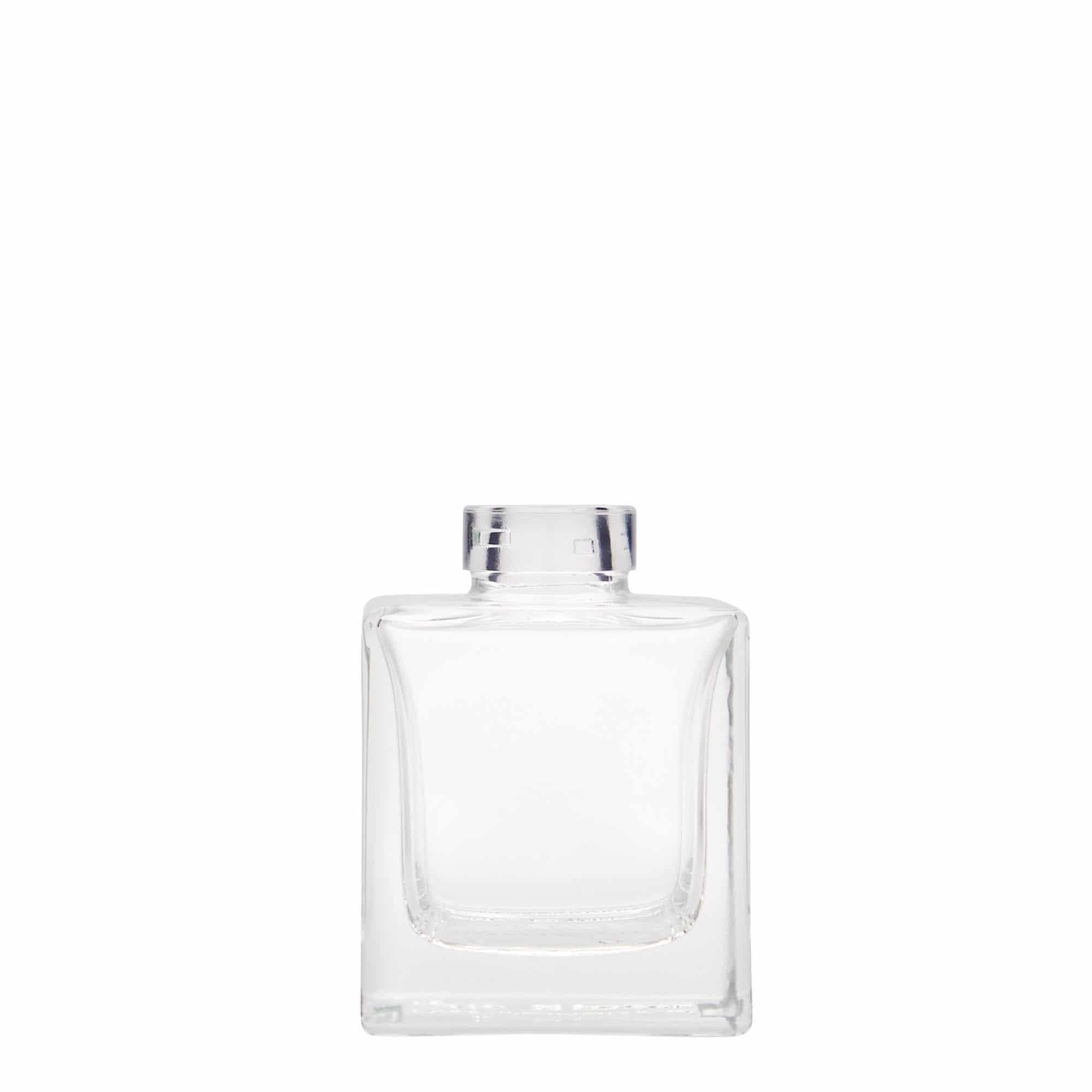 Bouteille en verre 100 ml 'Cube', carrée, bouchage: bouchon Bouteille en verre 100 ml 'Cube', carrée, bouchage: bouchon