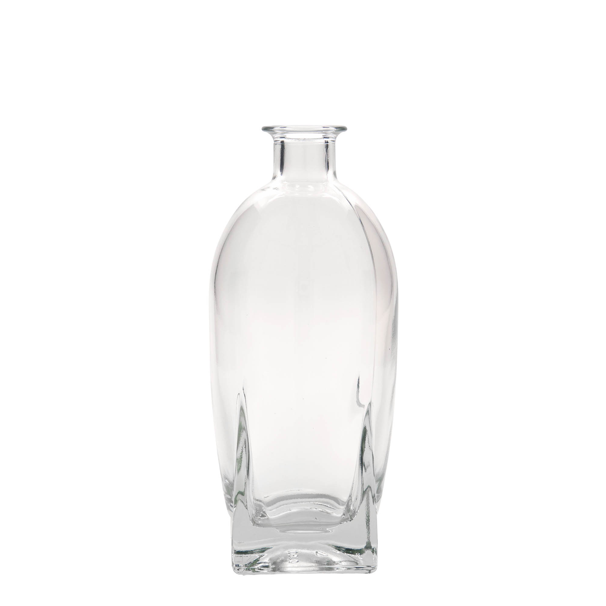 Bouteille en verre 500 ml 'Zino', carrée, ouverture : bouchon en liège Bouteille en verre 500 ml 'Zino', carrée, ouverture : bouchon en liège
