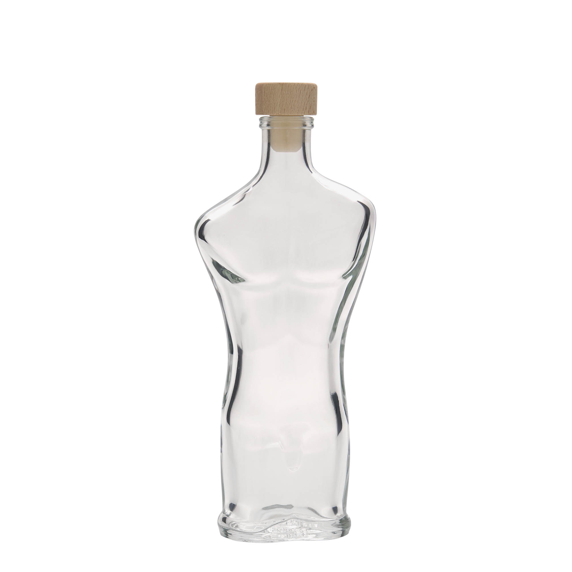 Flacon en verre 200 ml « Adam », ouverture : liège Flacon en verre 200 ml « Adam », ouverture : liège
