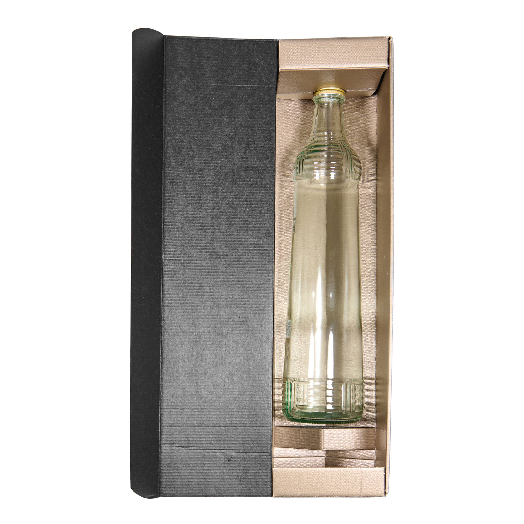 Boîte cadeau « Métallique », rectangulaire, carton, champagne