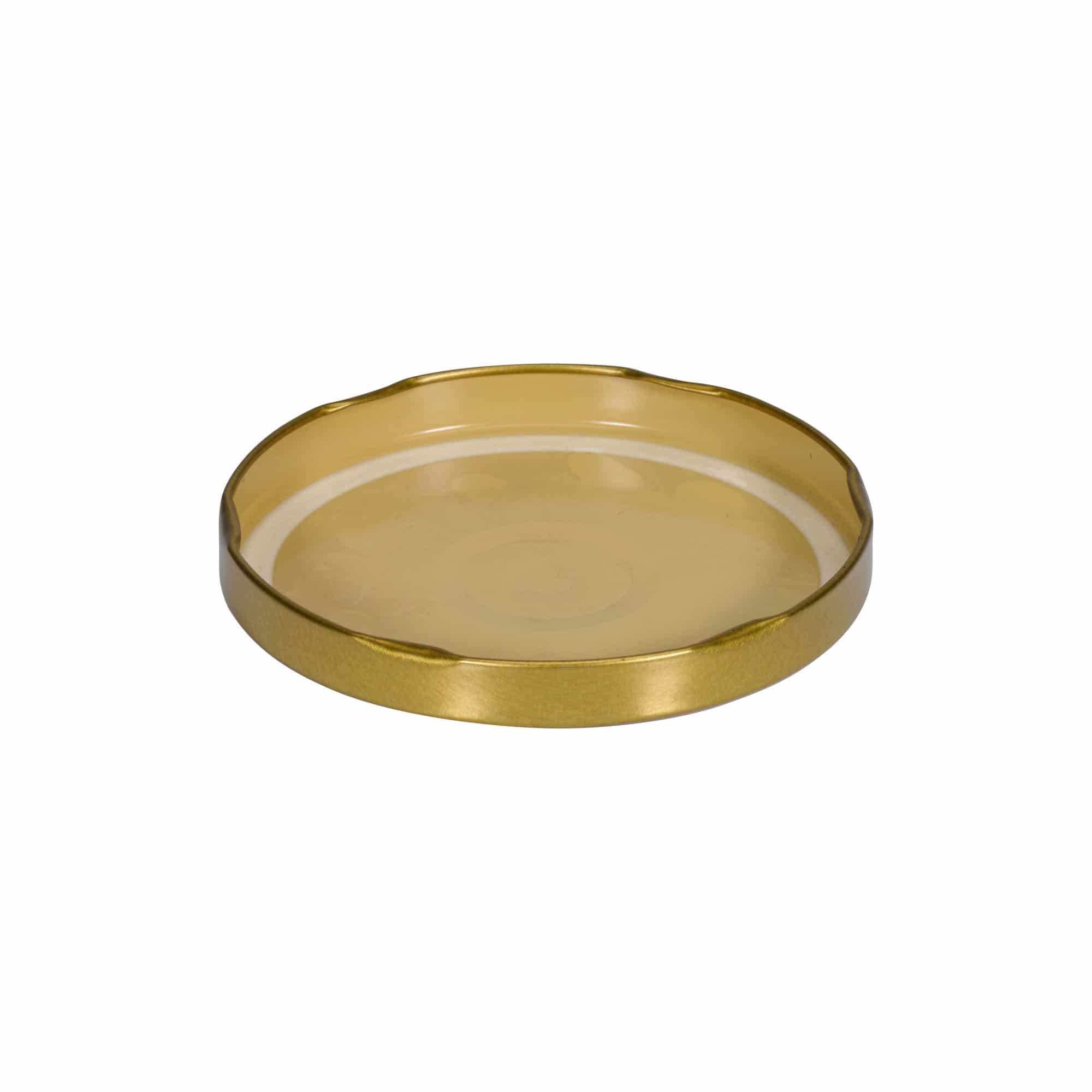 Bouchon à visser, tôle blanche, doré, pour ouverture : TO 100