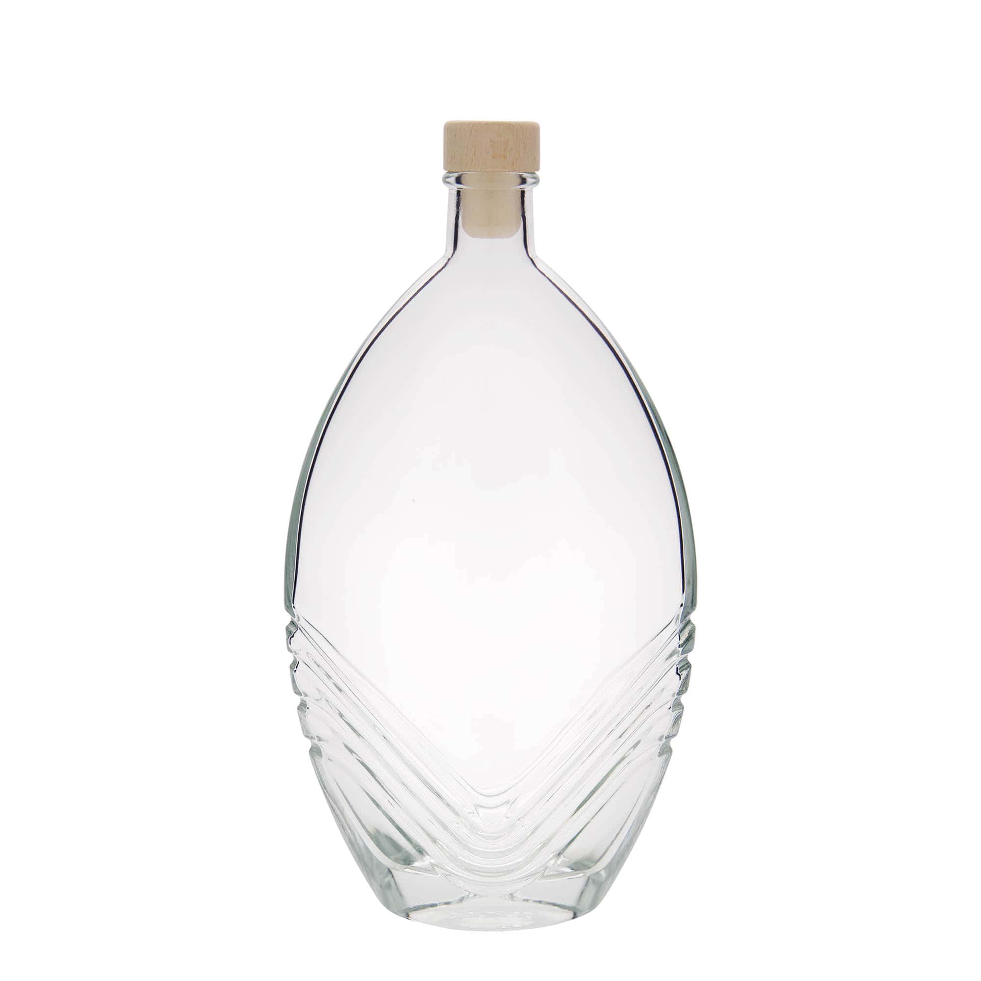 Bouteille en verre 500 ml 'Florence', ovale, bouchage: bouchon