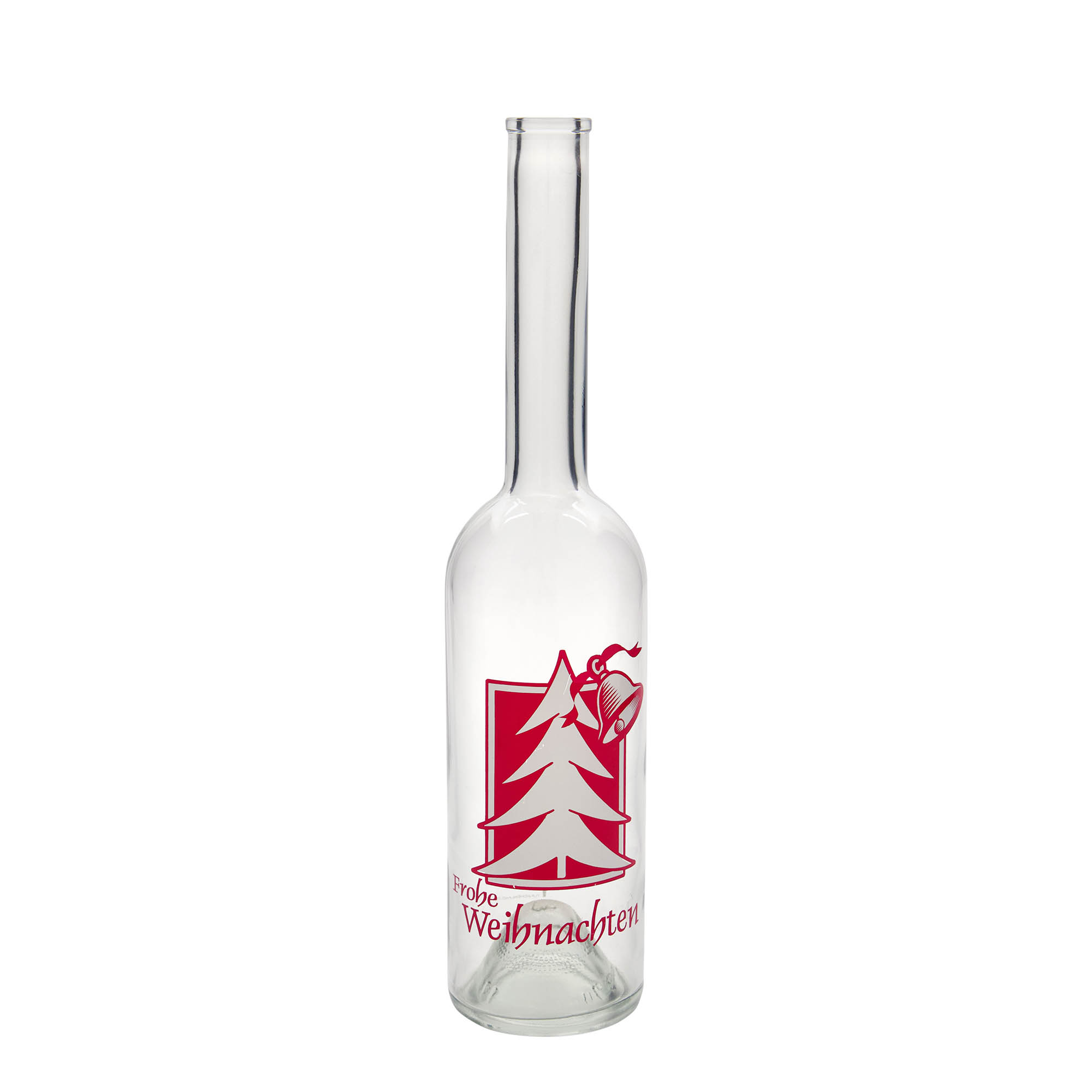 Bouteille en verre 500 ml 'Opera', motif : Vœux de Noël, ouverture : bouchon en liège Bouteille en verre 500 ml 'Opera', motif : Vœux de Noël, ouverture : bouchon en liège