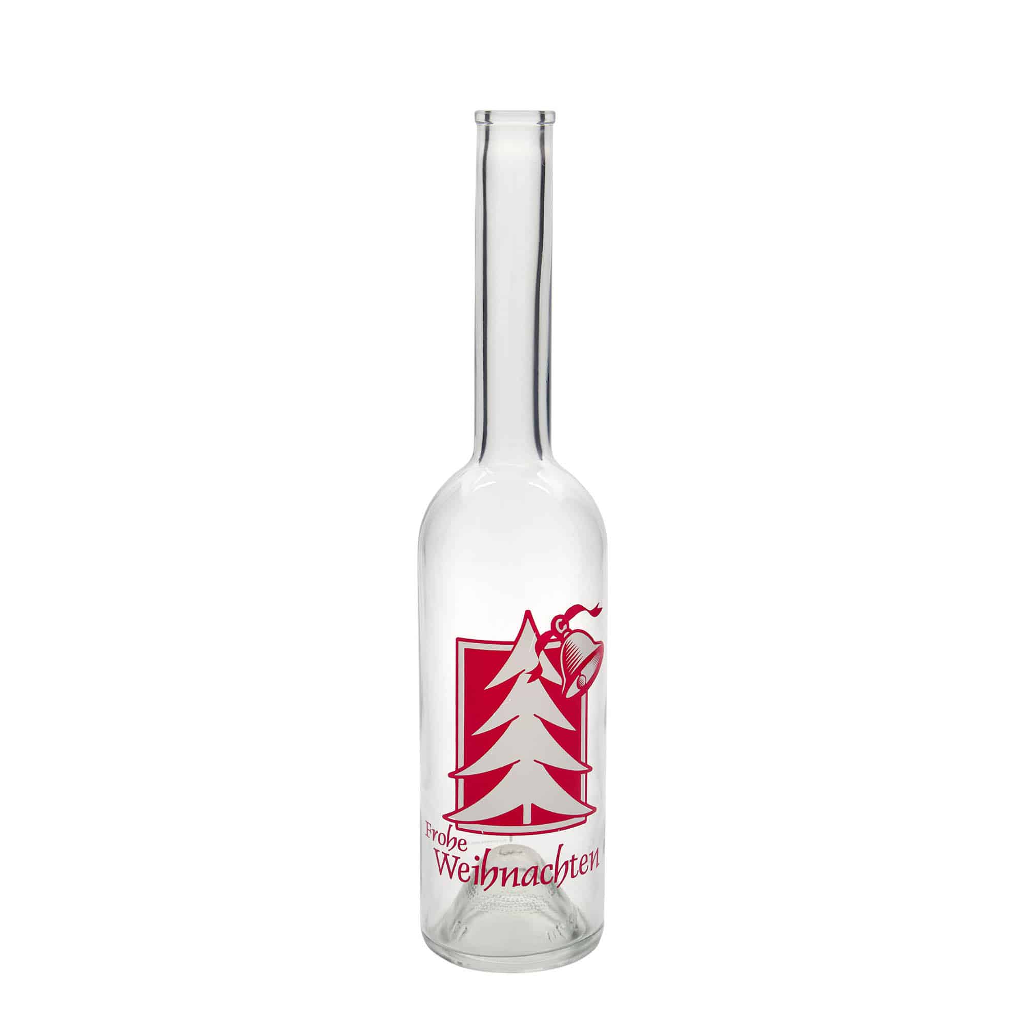 Bouteille en verre 500 ml 'Opera', motif : Vœux de Noël, ouverture : bouchon en liège