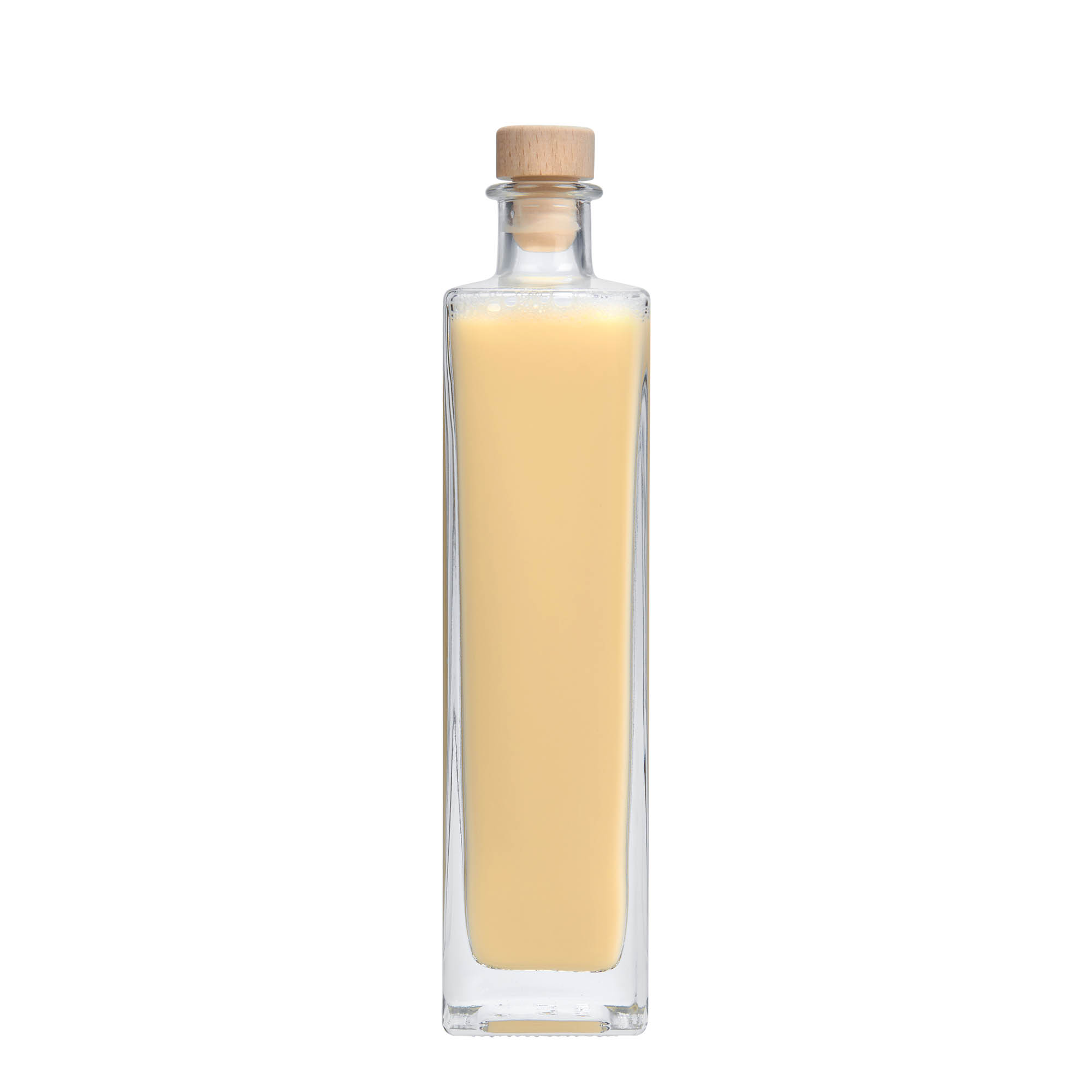 Bouteille en verre 500 ml « Rafaello », carrée, ouverture : bouchon en liège Bouteille en verre 500 ml « Rafaello », carrée, ouverture : bouchon en liège