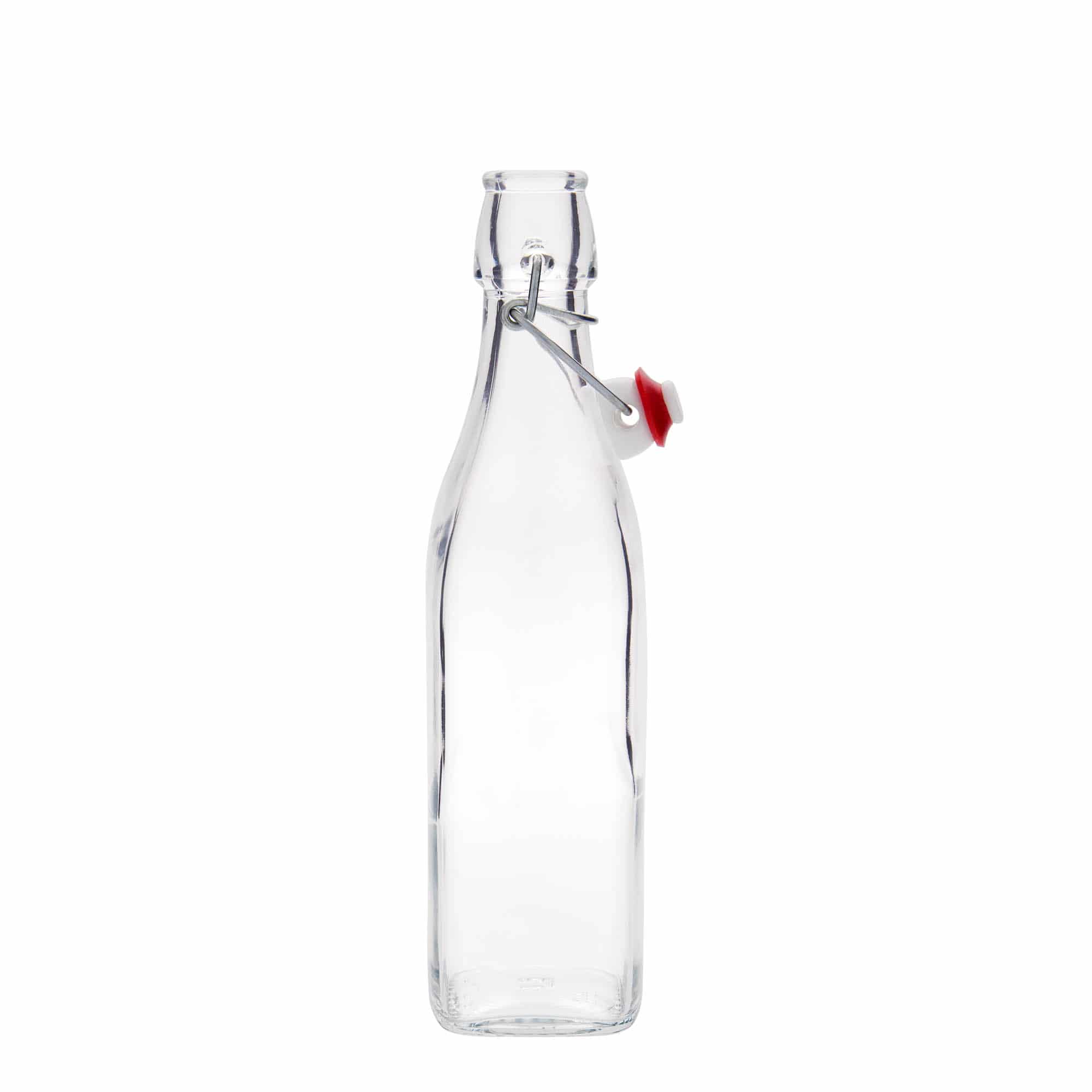 Bouteille en verre 500 ml 'Swing, carrée, ouverture : fermeture à levier'