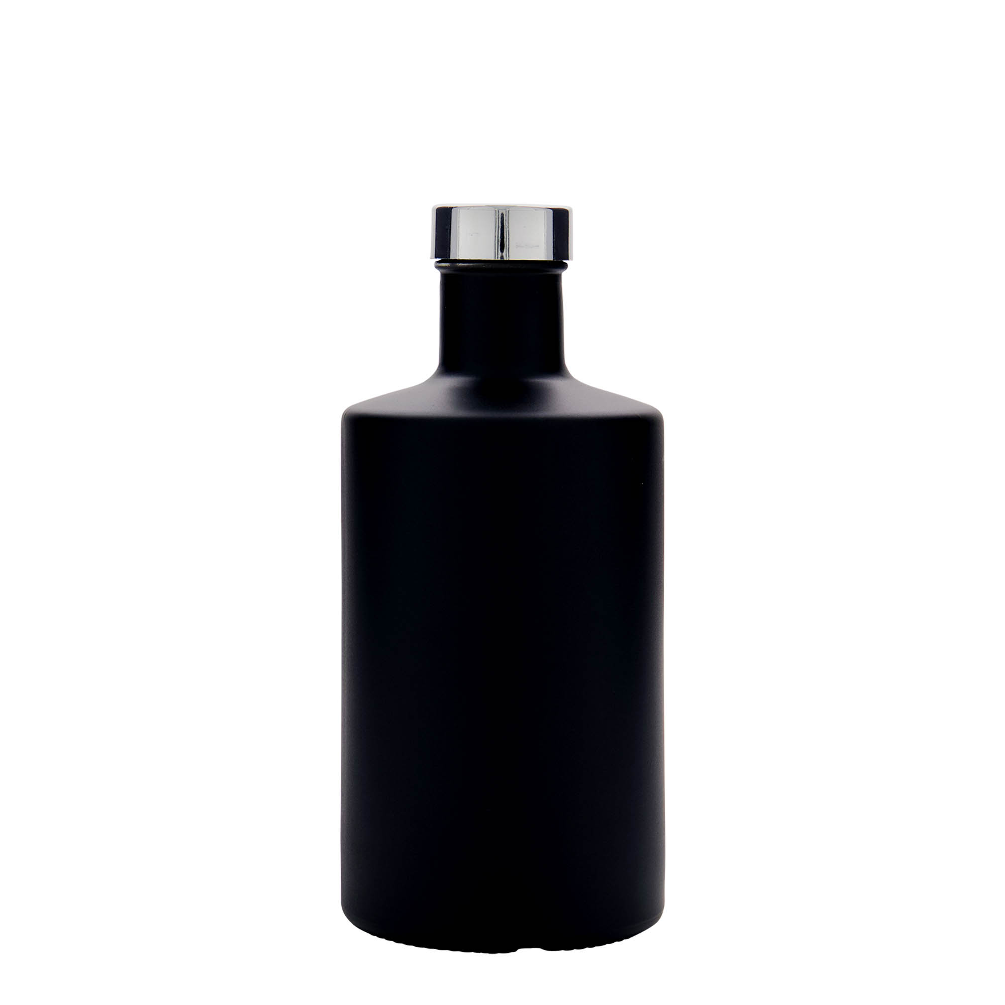 Bouteille en verre 500 ml « Caroline », noire, ouverture : GPI 33