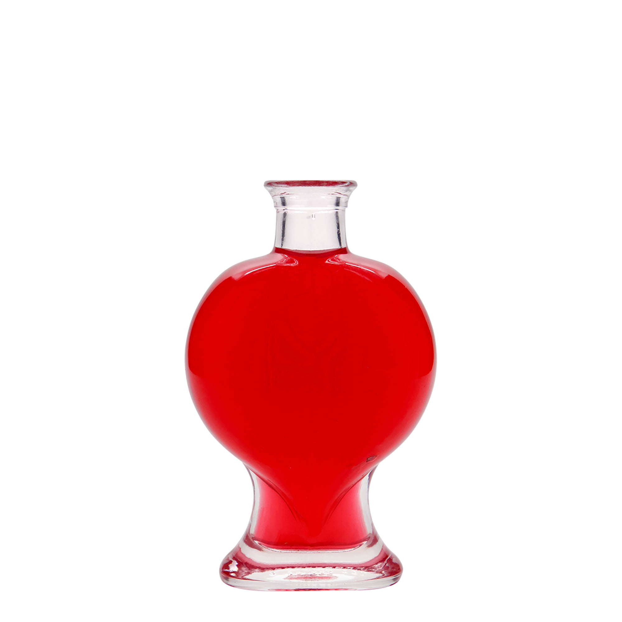 Flacon en verre 200 ml « Cœur », ouverture : bouchon en liège