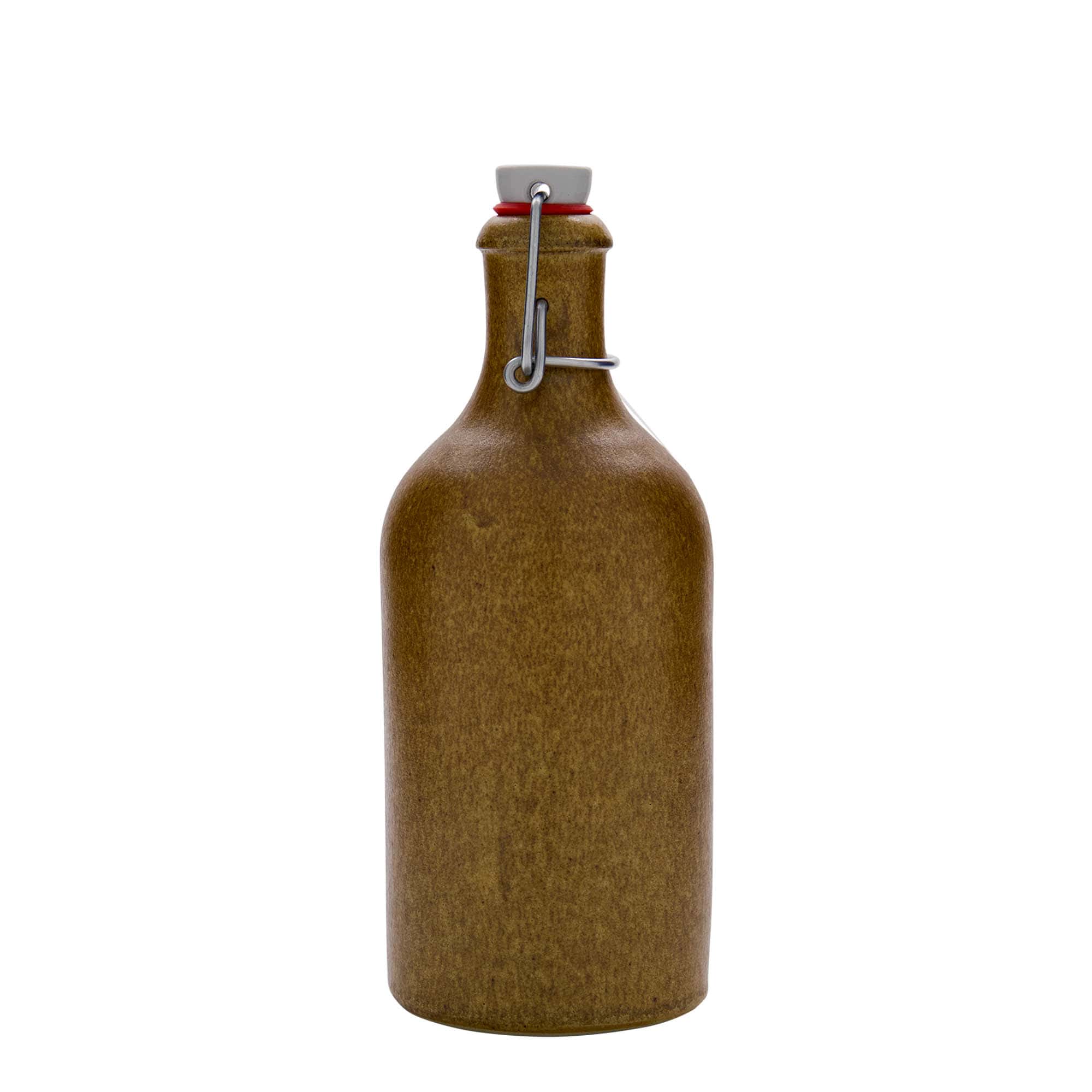 Cruche en grès 500 ml, brun-cristal, ouverture : fermeture à levier
