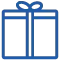 Viele Geschenkideen Icon für Newsletter und Rabatte