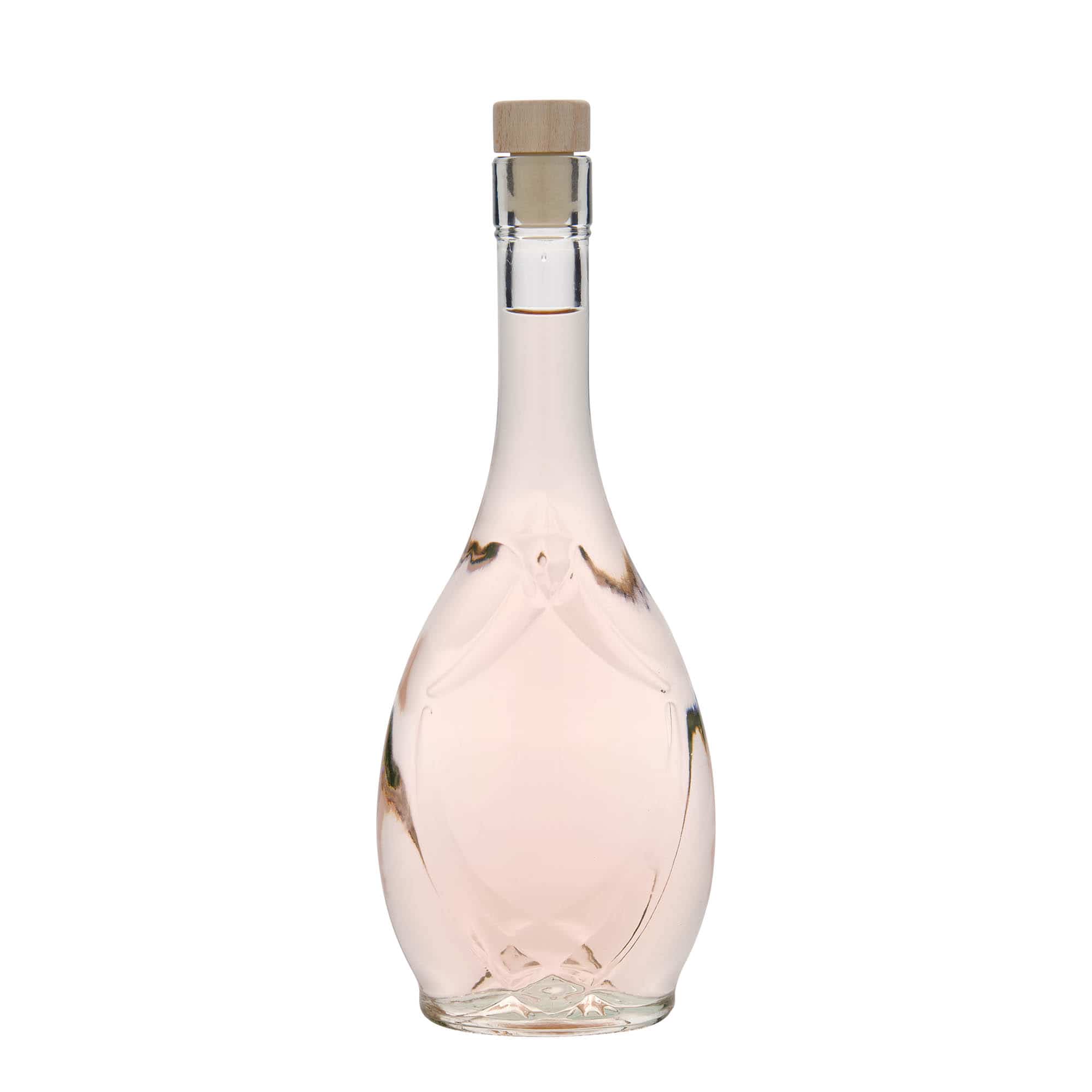 Bouteille en verre 500 ml 'Saragossa', ovale, ouverture : bouchon en liège
